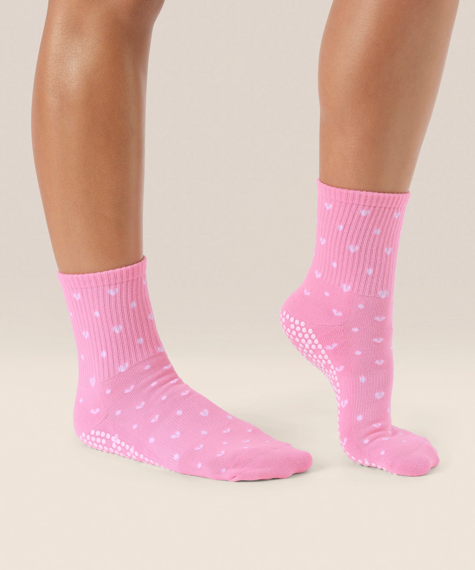Crew Non Slip Grip Socks - Speckled Candy