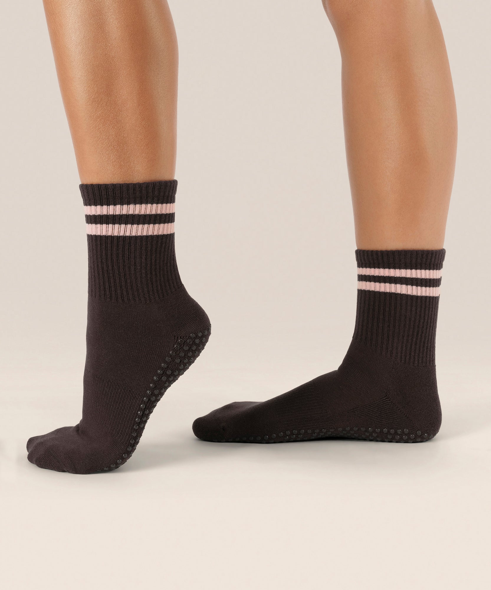 3 Pack Grip Sock Set - Espresso