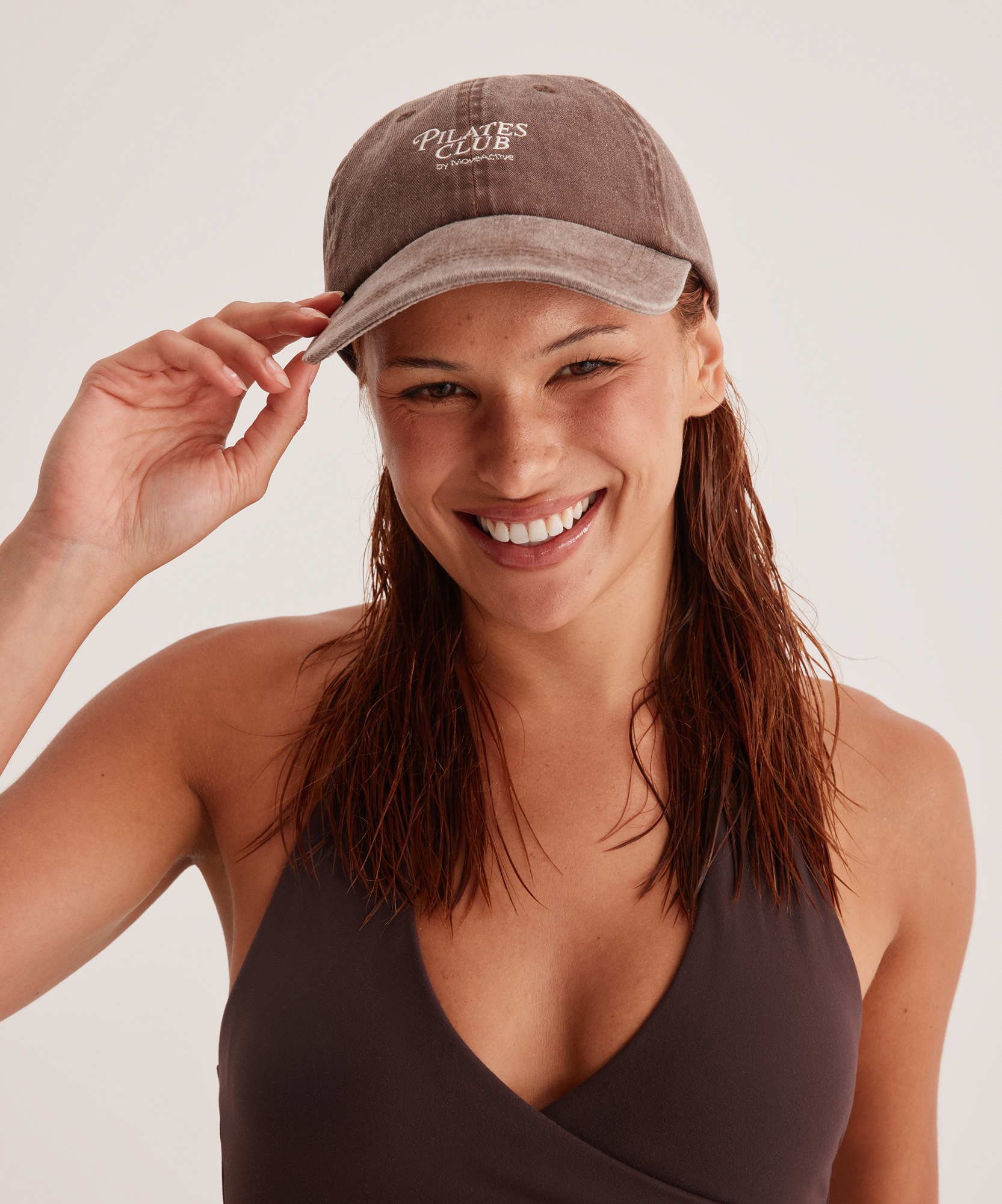 Embroidered Cap - Pilates Club Espresso
