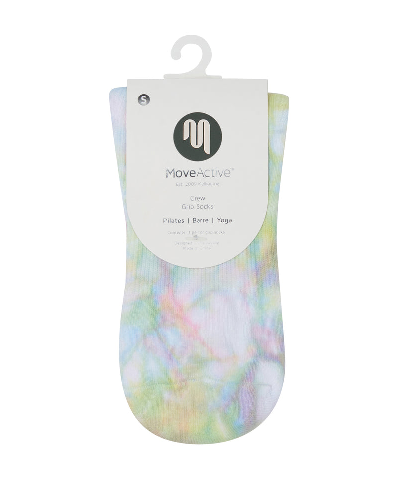Crew Non Slip Grip Socks - Social Butterfly for a confident and secure workout