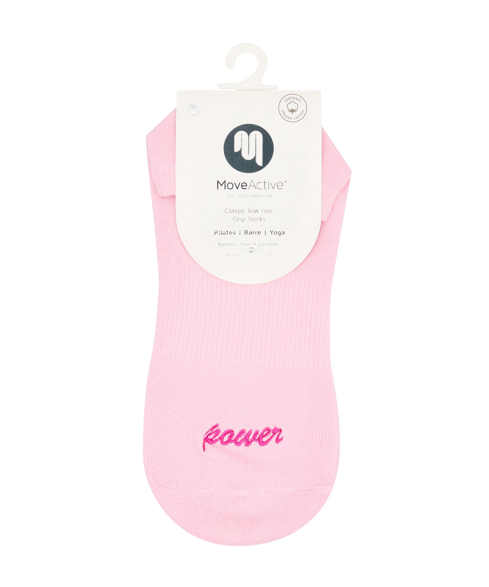 Classic Low Rise Grip Socks - Power Moves Pink