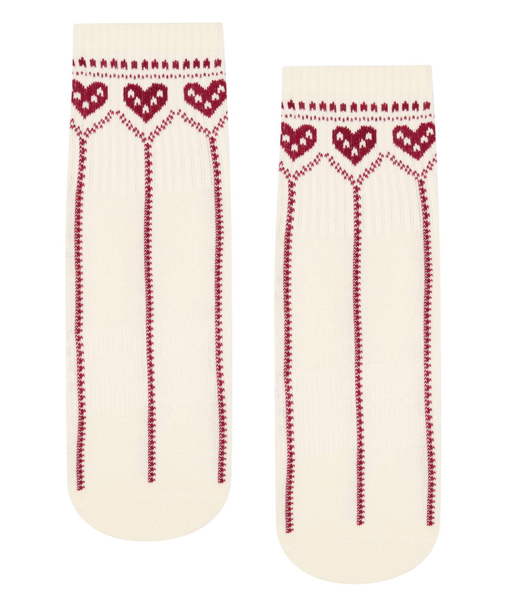 Crew Non Slip Grip Socks - Alpine Heart Oat