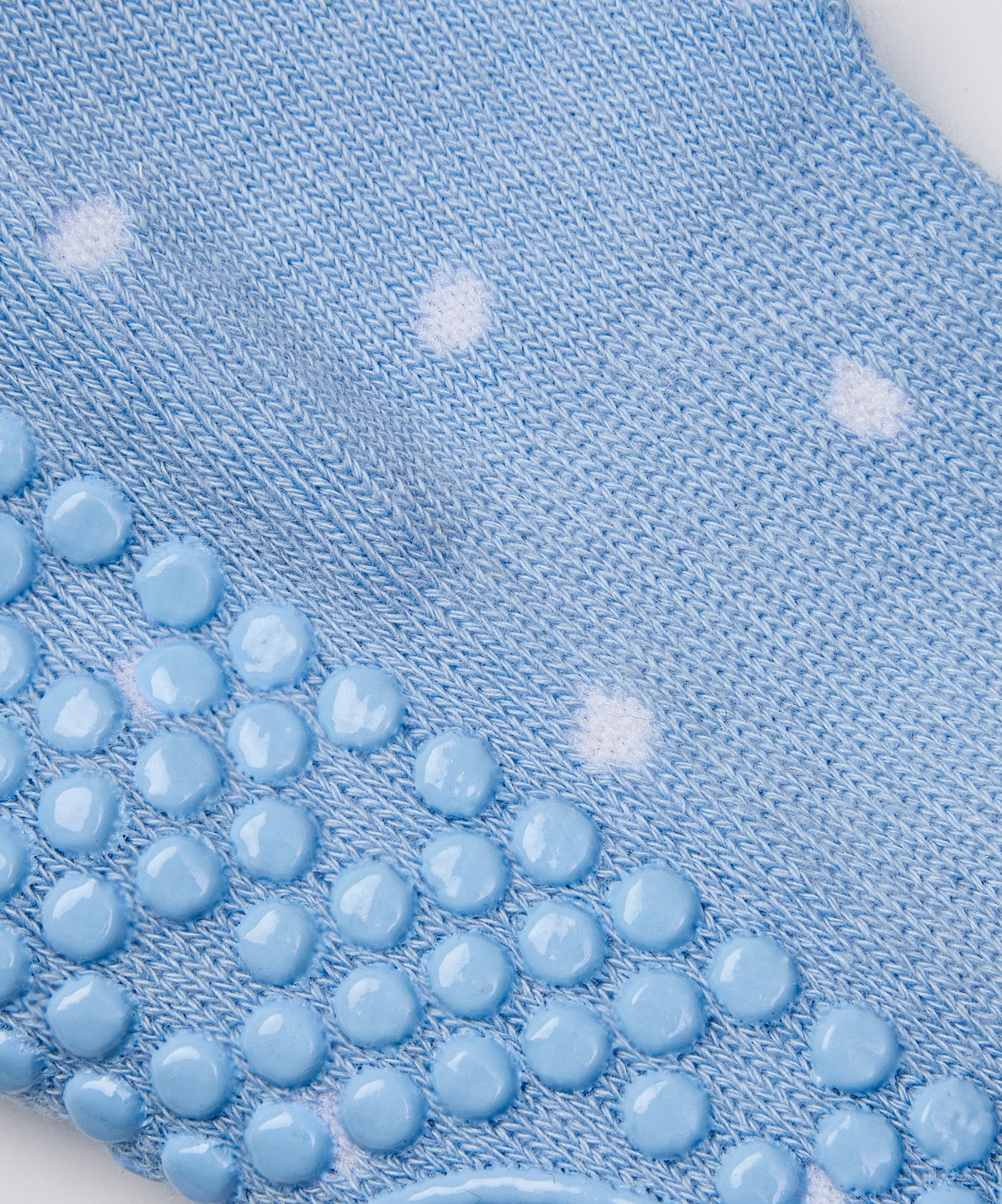 Classic Low Rise Grip Socks - Blue Polka Dots