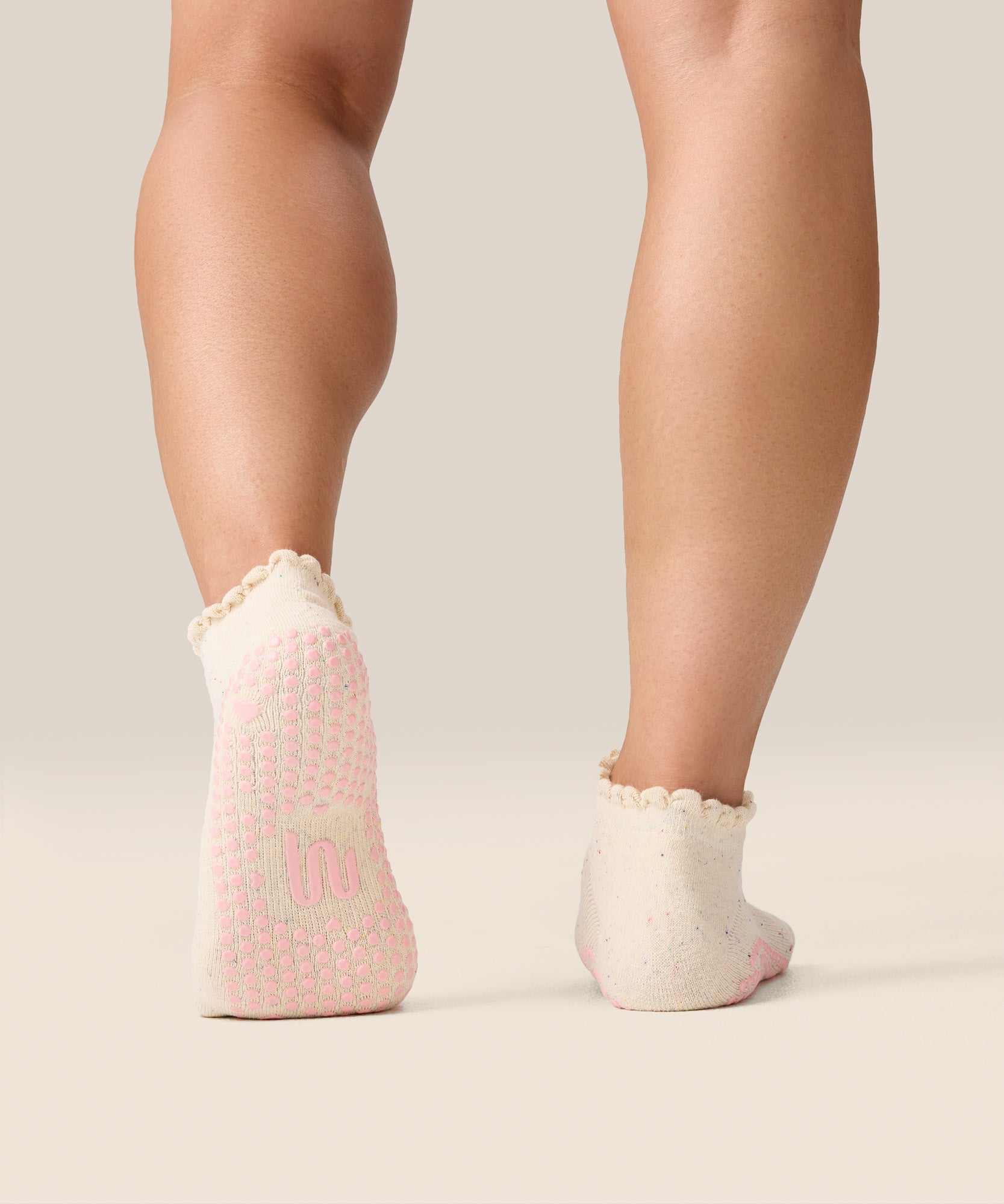 Classic Low Rise Grip Socks - Love Confetti