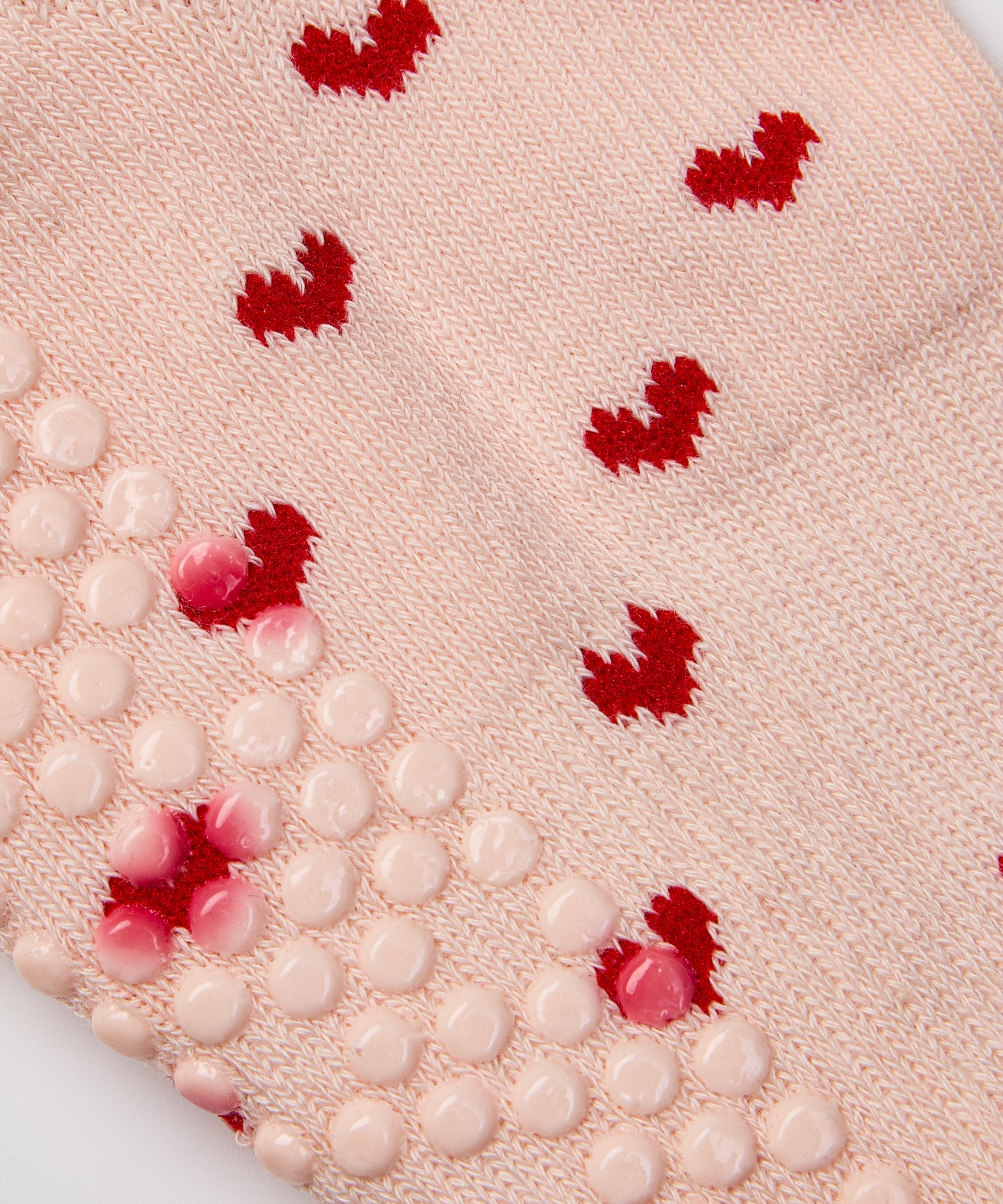 Classic Low Rise Grip Socks - Pink Heart