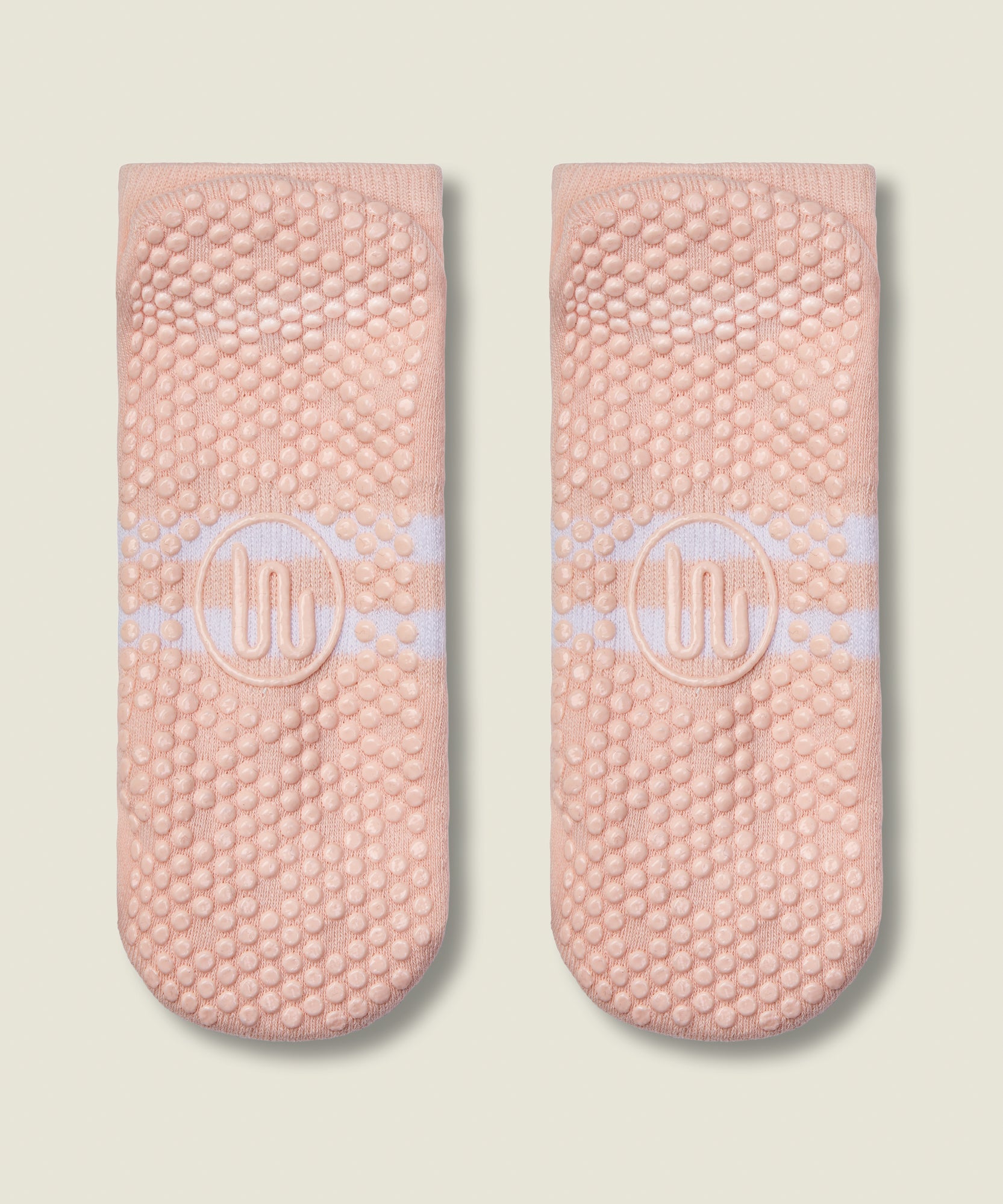 Classic Low Rise Grip Socks - Pink Stripe