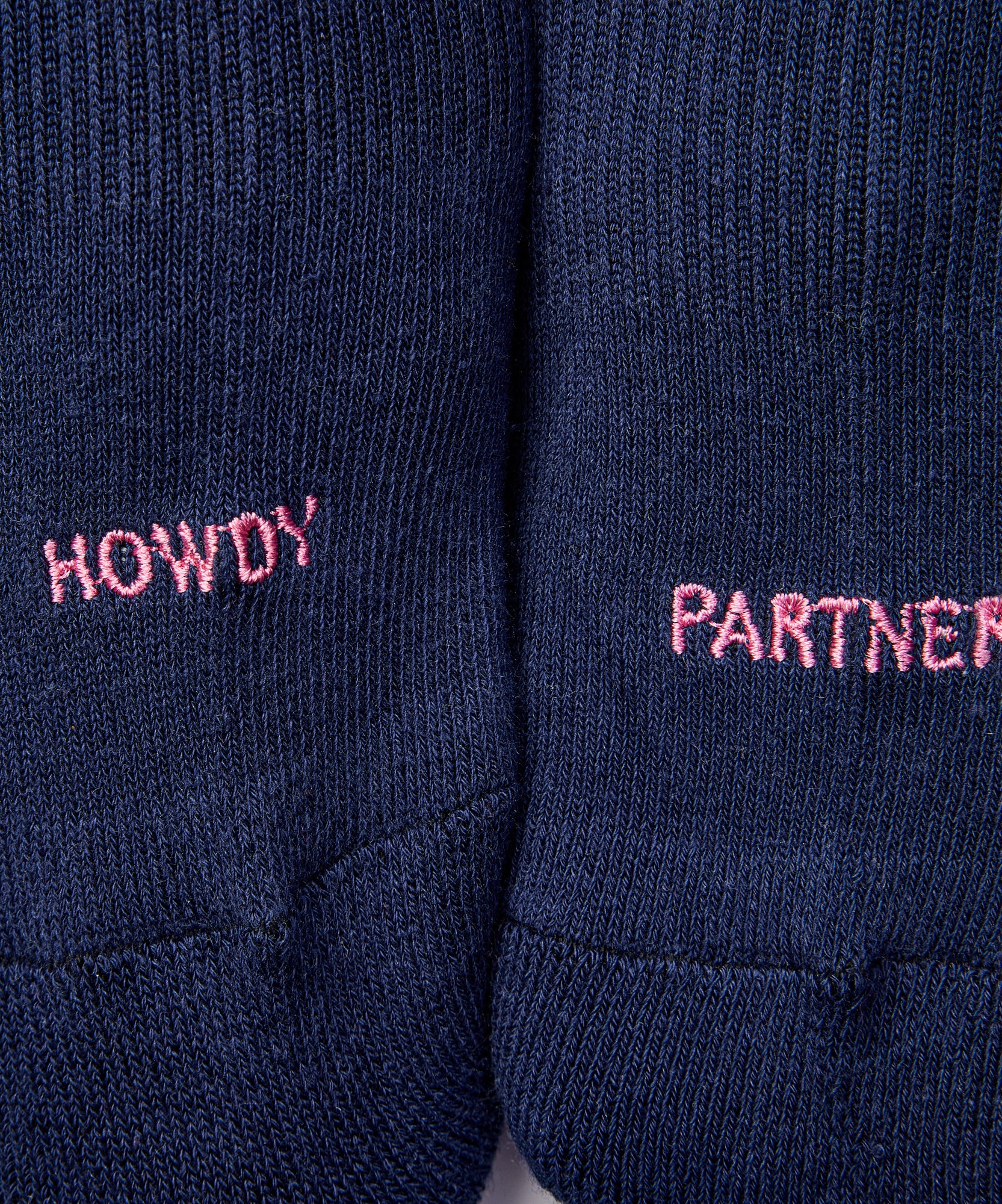 Classic Low Rise Grip Socks - Howdy Partner Ink