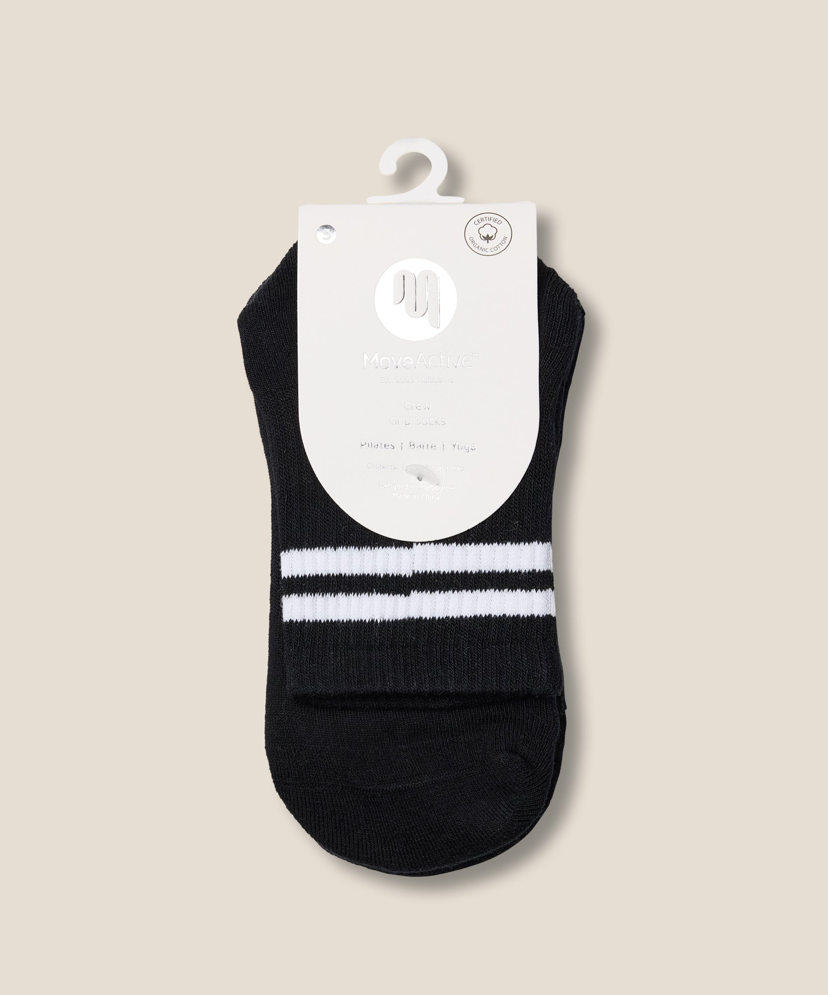 Crew Grip Socks - Sporty Stripe Black