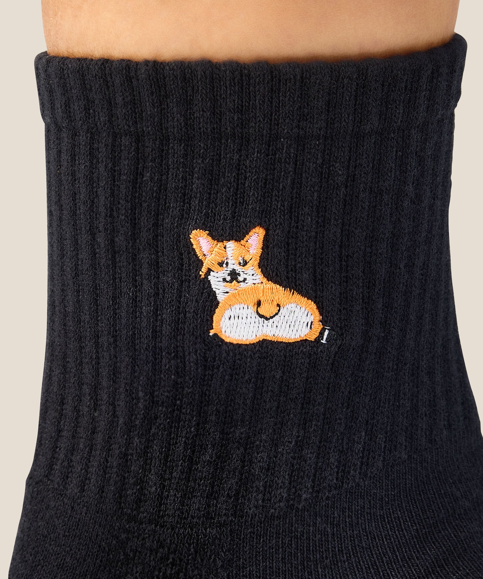 Crew Grip Socks - Corgi Black