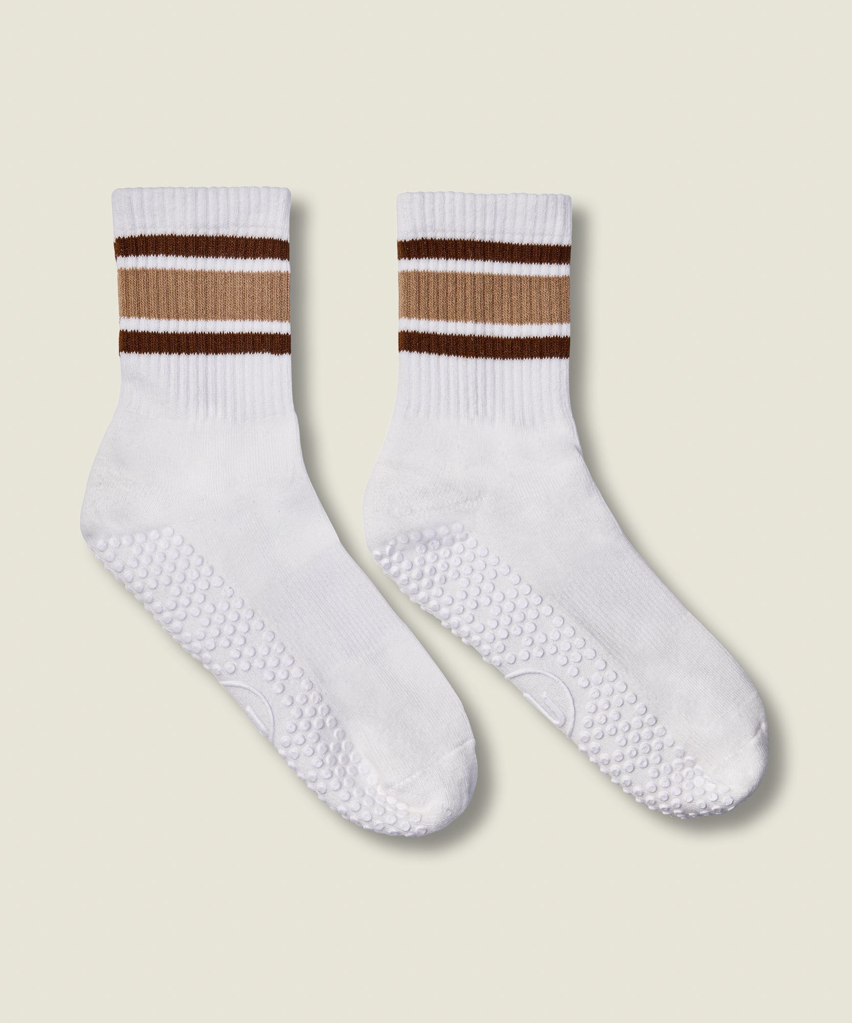 Crew Non Slip Grip Socks - Harvest Stripe