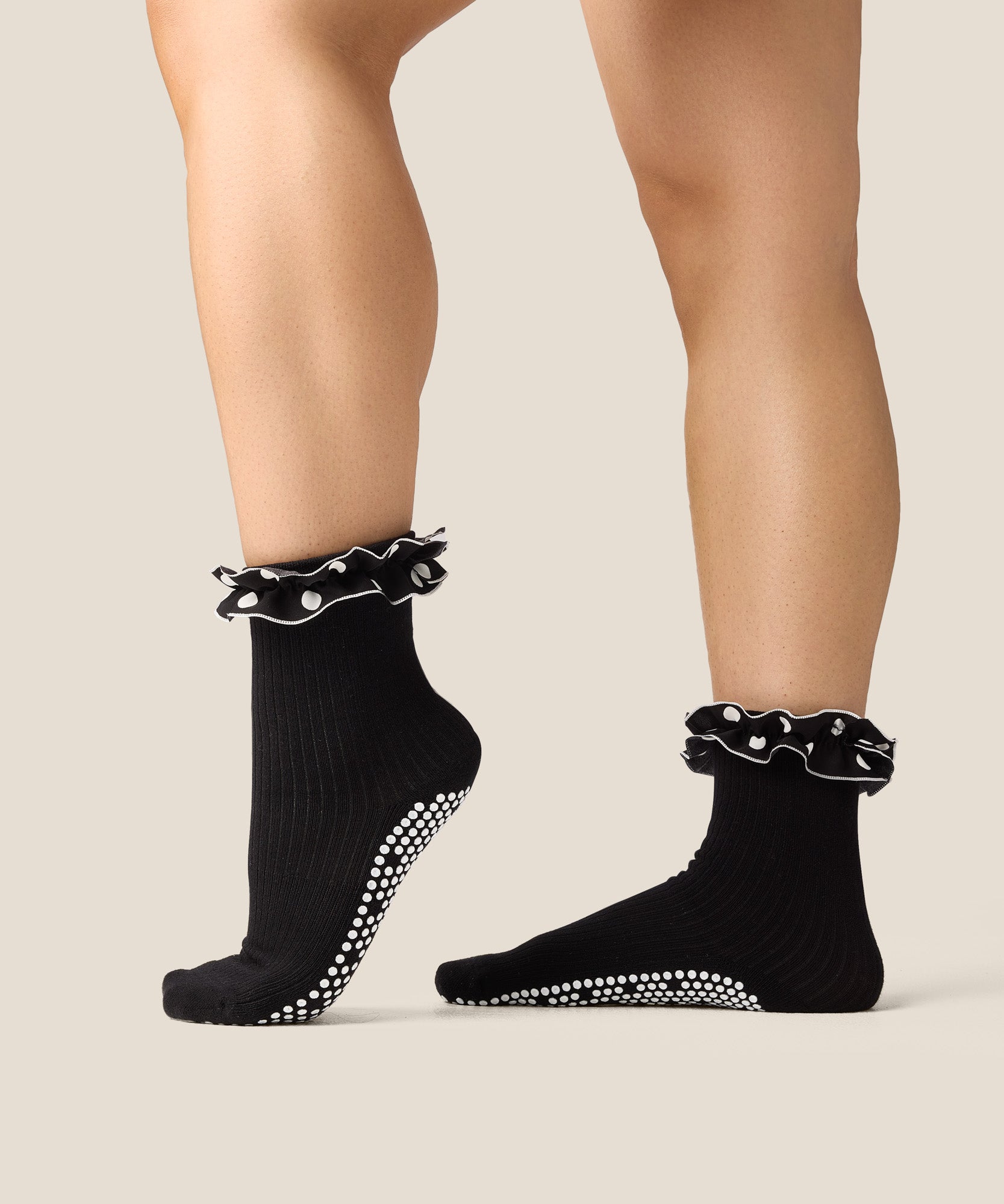 Crew Grip Socks - Ruffle Noir
