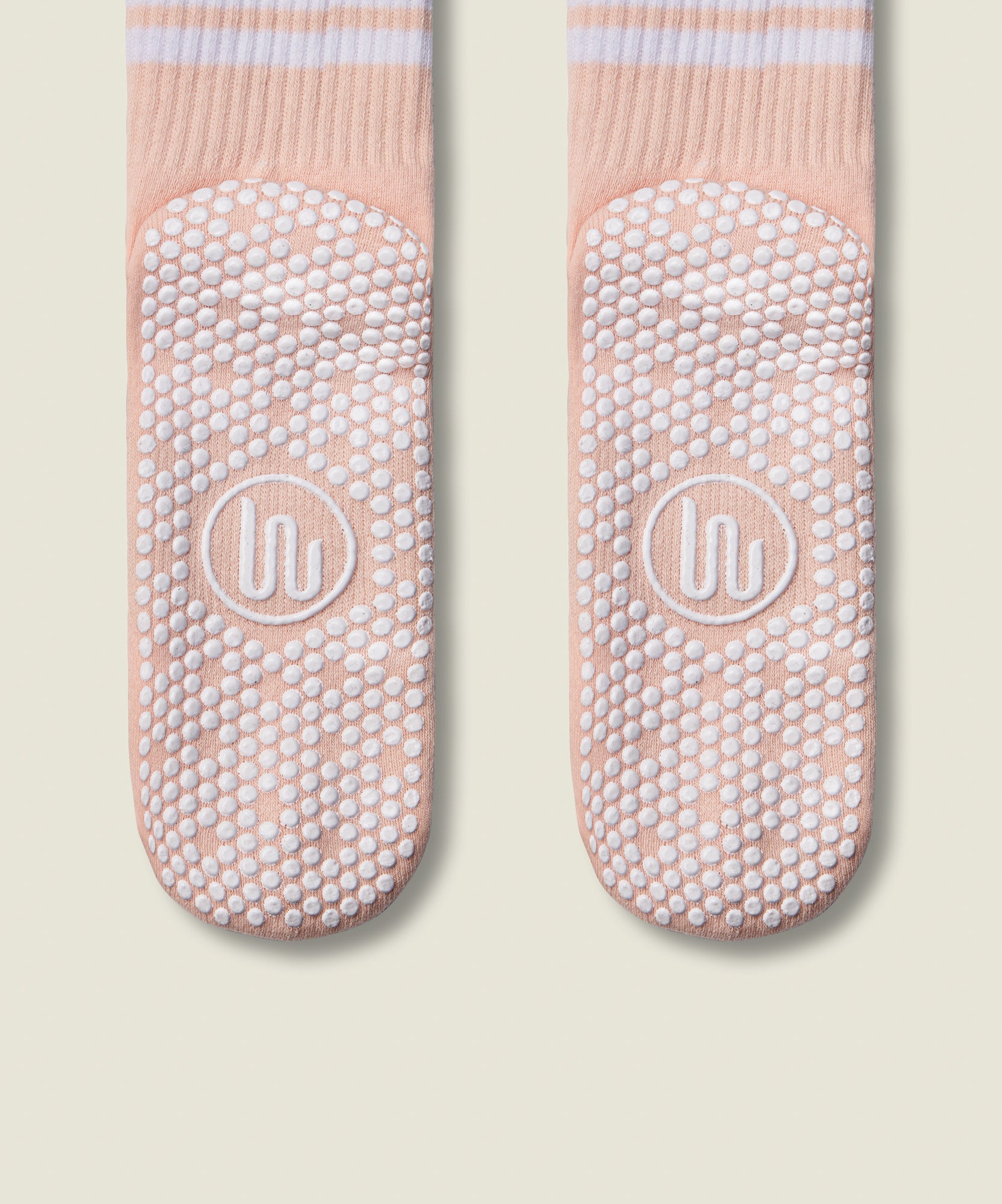 Crew Non Slip Grip Socks - Pink Stripe