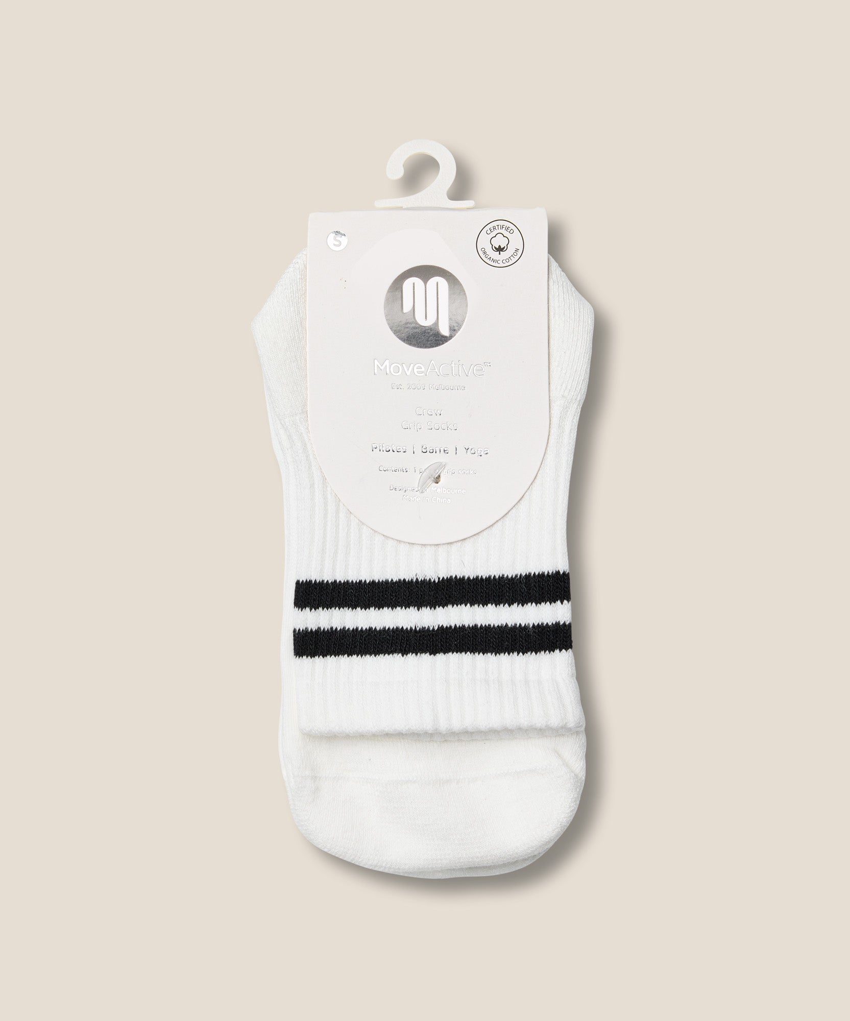 Crew Grip Socks - Sporty Stripe Ivory