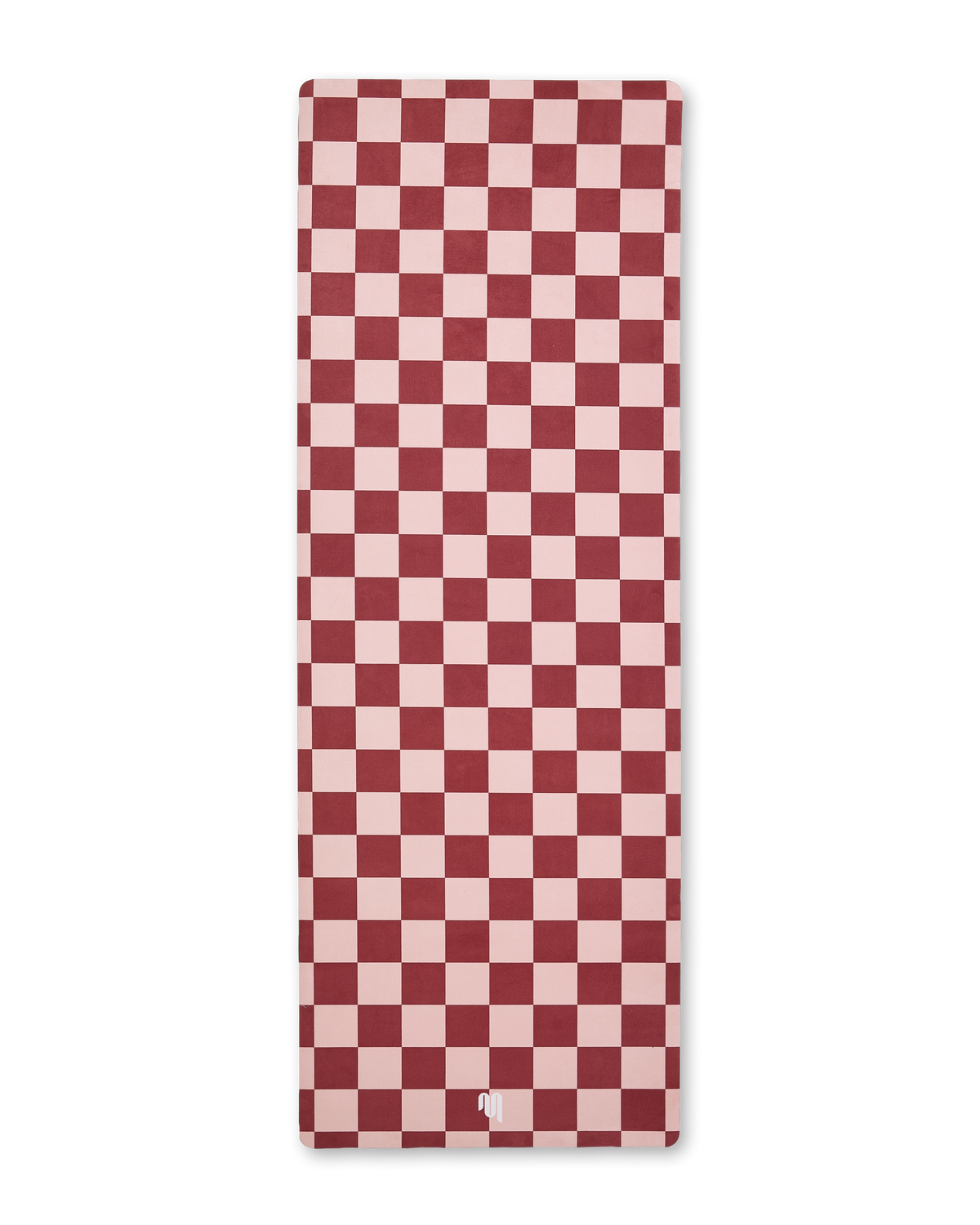 Microfibre Yoga Mat - Check Cabernet