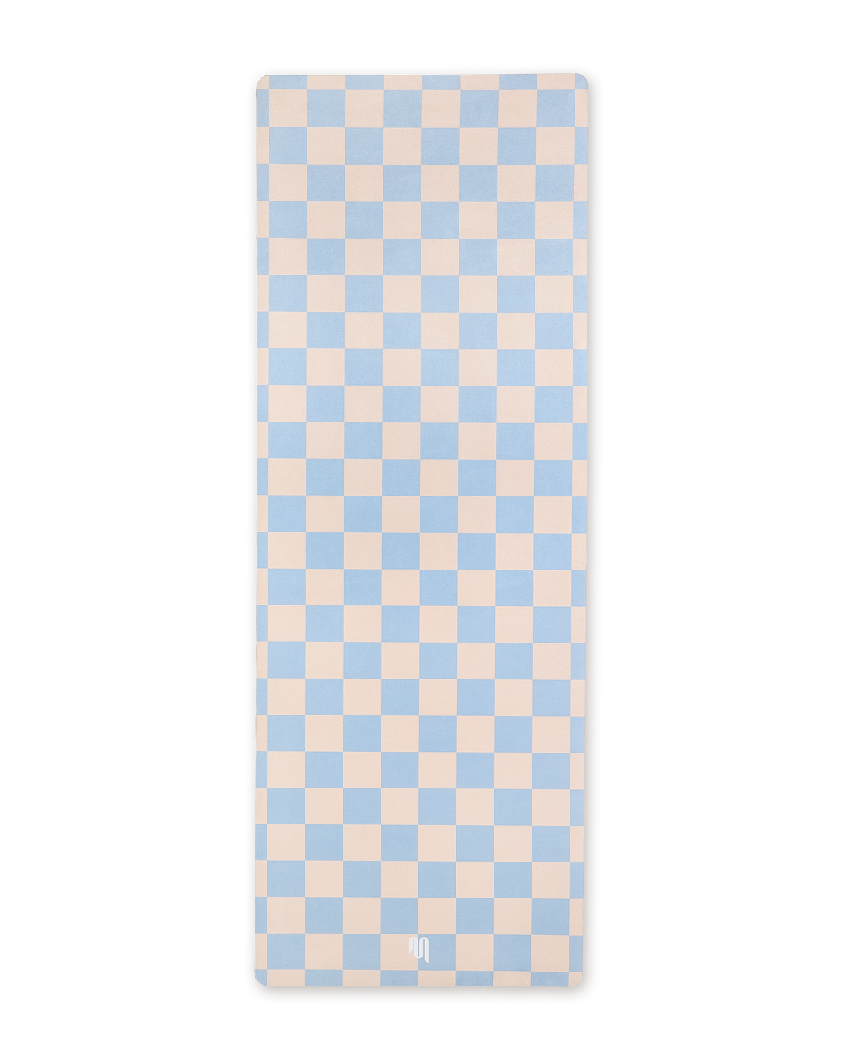 Microfibre Yoga Mat - Check Powder Blue