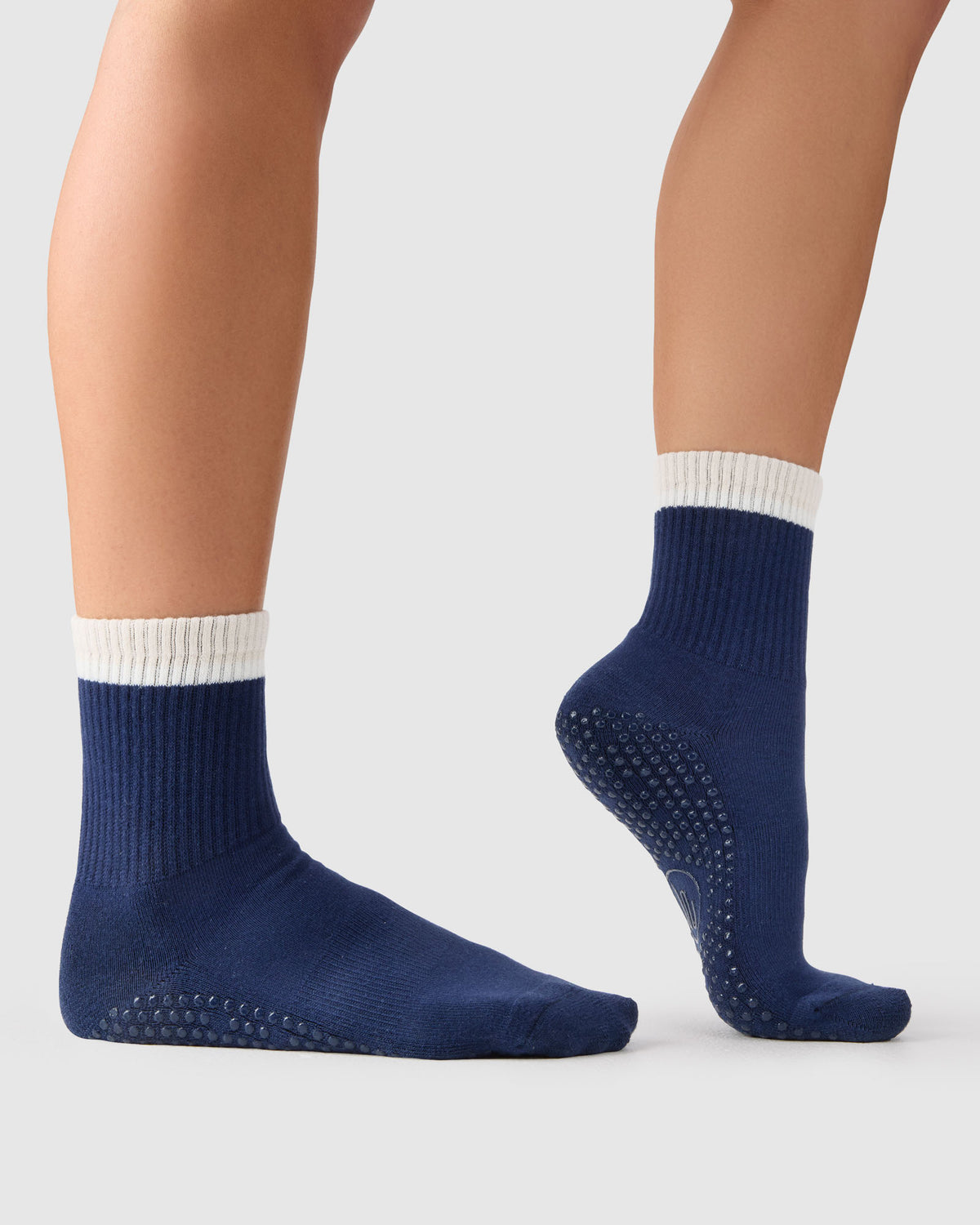 Crew Grip Sock - Block Stripes Ink & Oat
