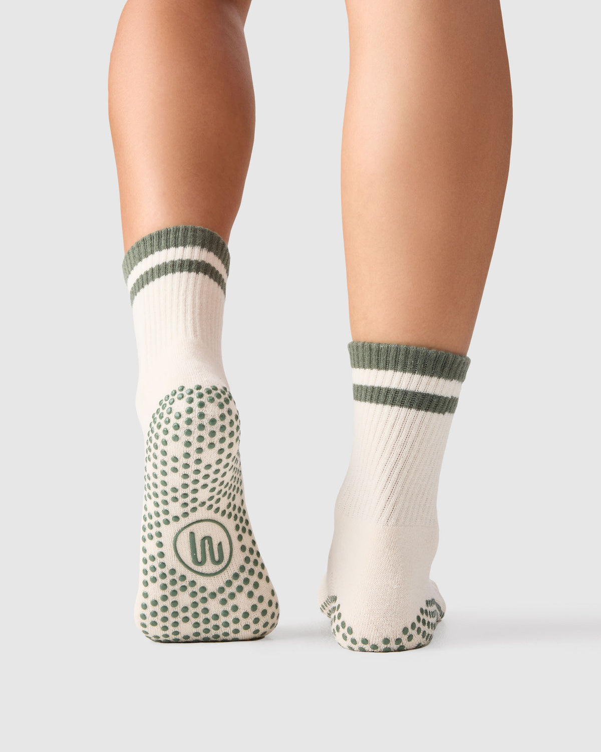 Crew Grip Sock - Retro Stripe Oat & Khaki