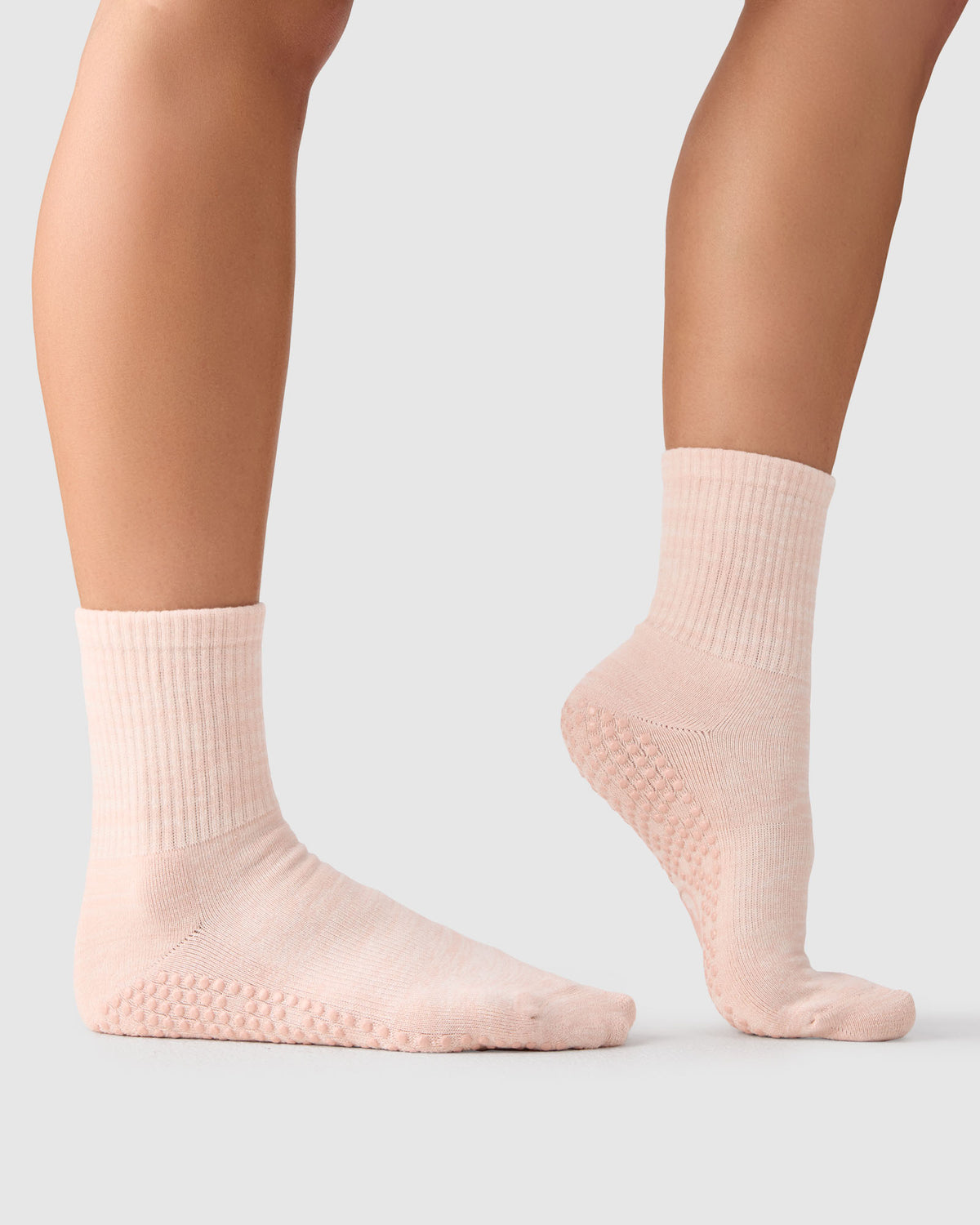 Crew Grip Sock - Soft Pink Marle