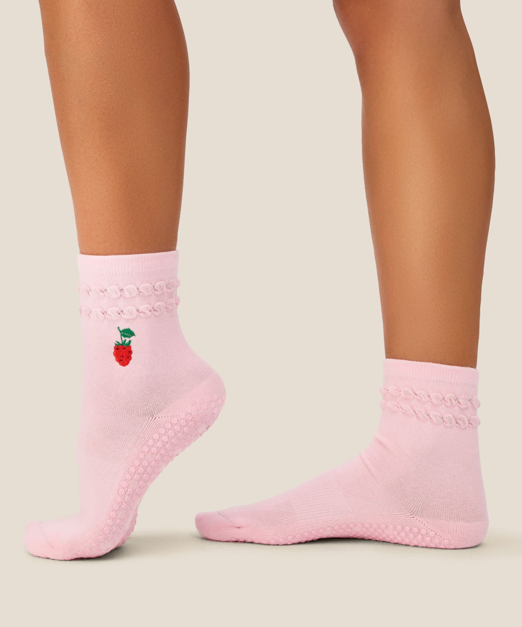 Crew Grip Socks - Raspberry Ruffle Pink