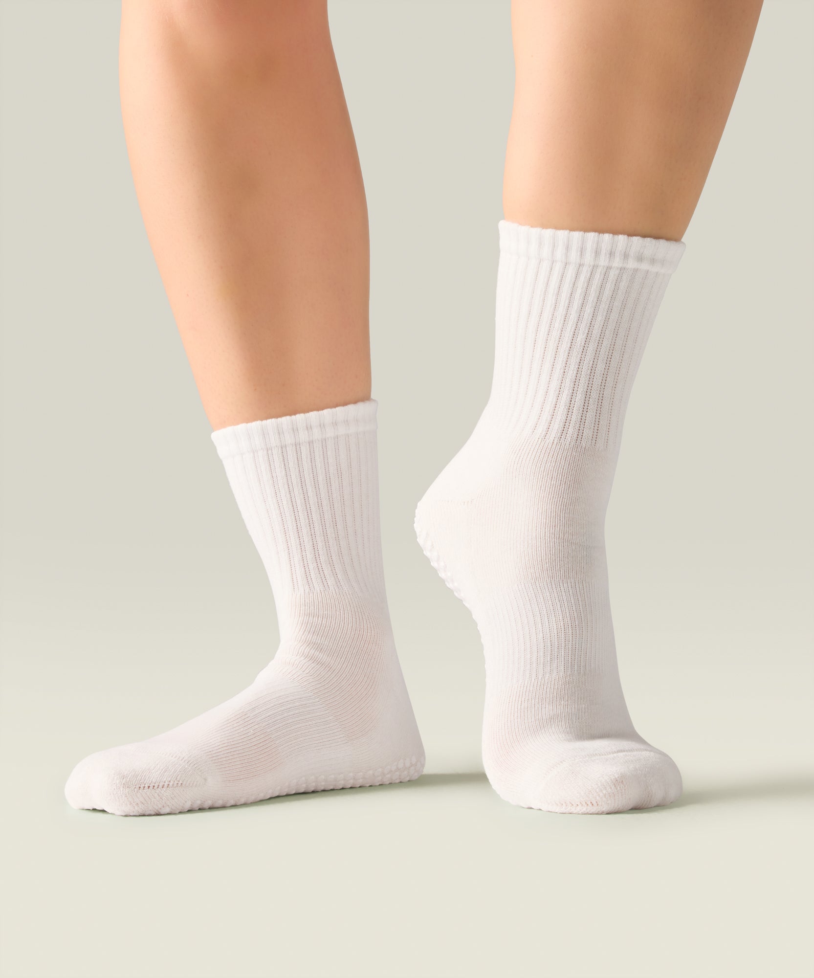 Crew Non Slip Grip Socks - Ivory