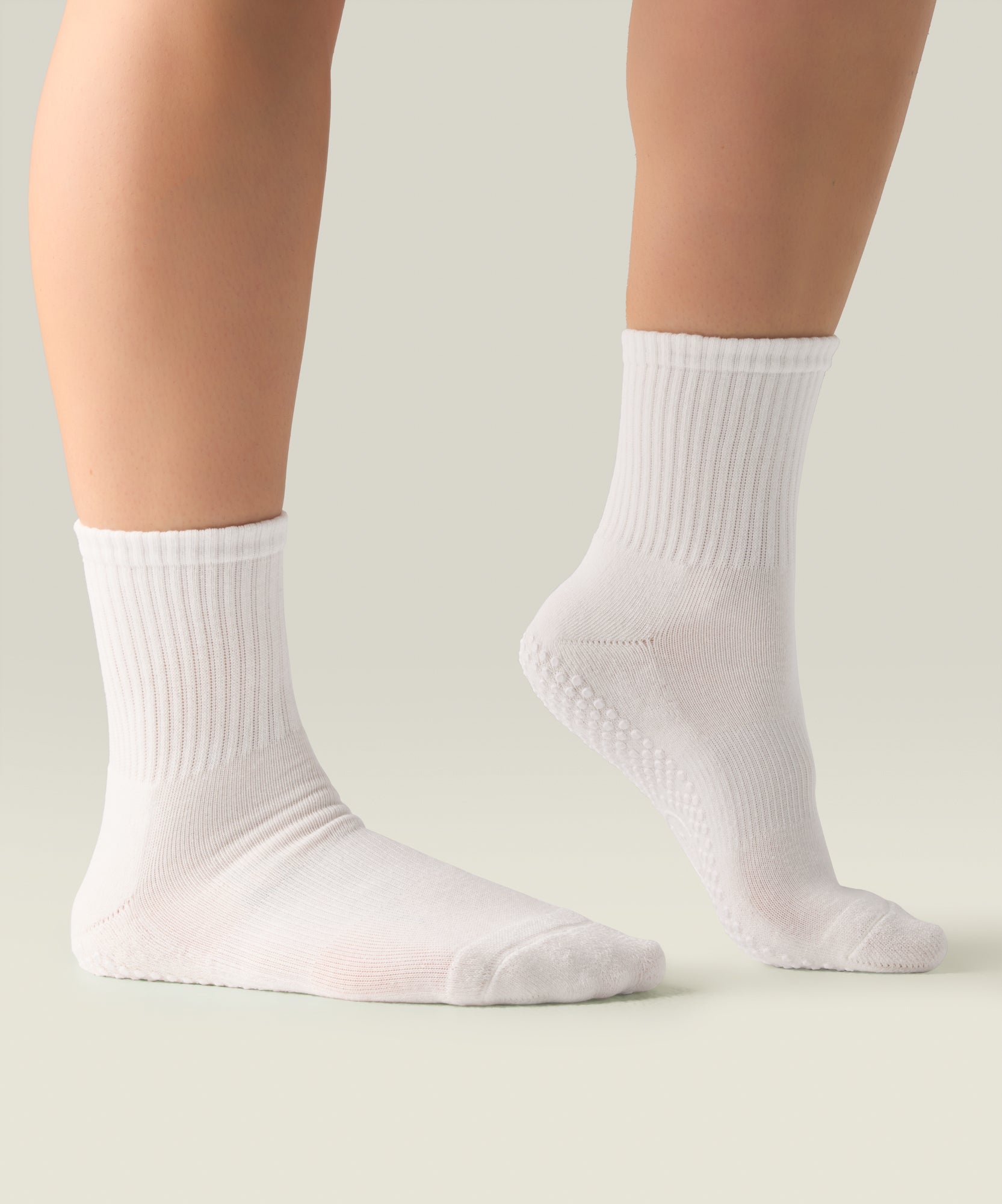 Crew Non Slip Grip Socks - Ivory