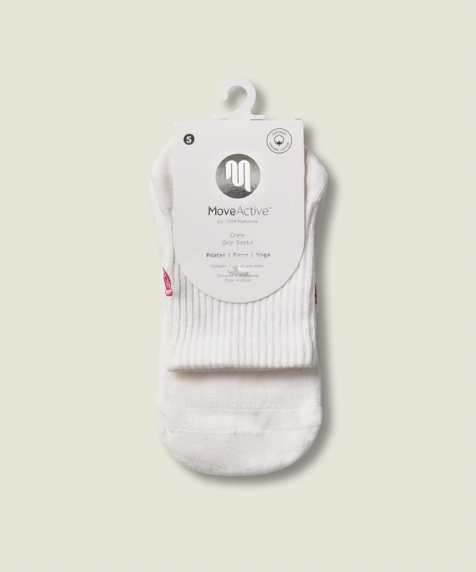 Crew Non Slip Grip Socks - Lucky Horseshoe Ivory