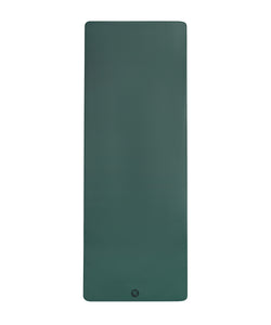 Vegan Leather Studio Mat in Forest Green 6mm thickness for eco-friendly yoga practice
