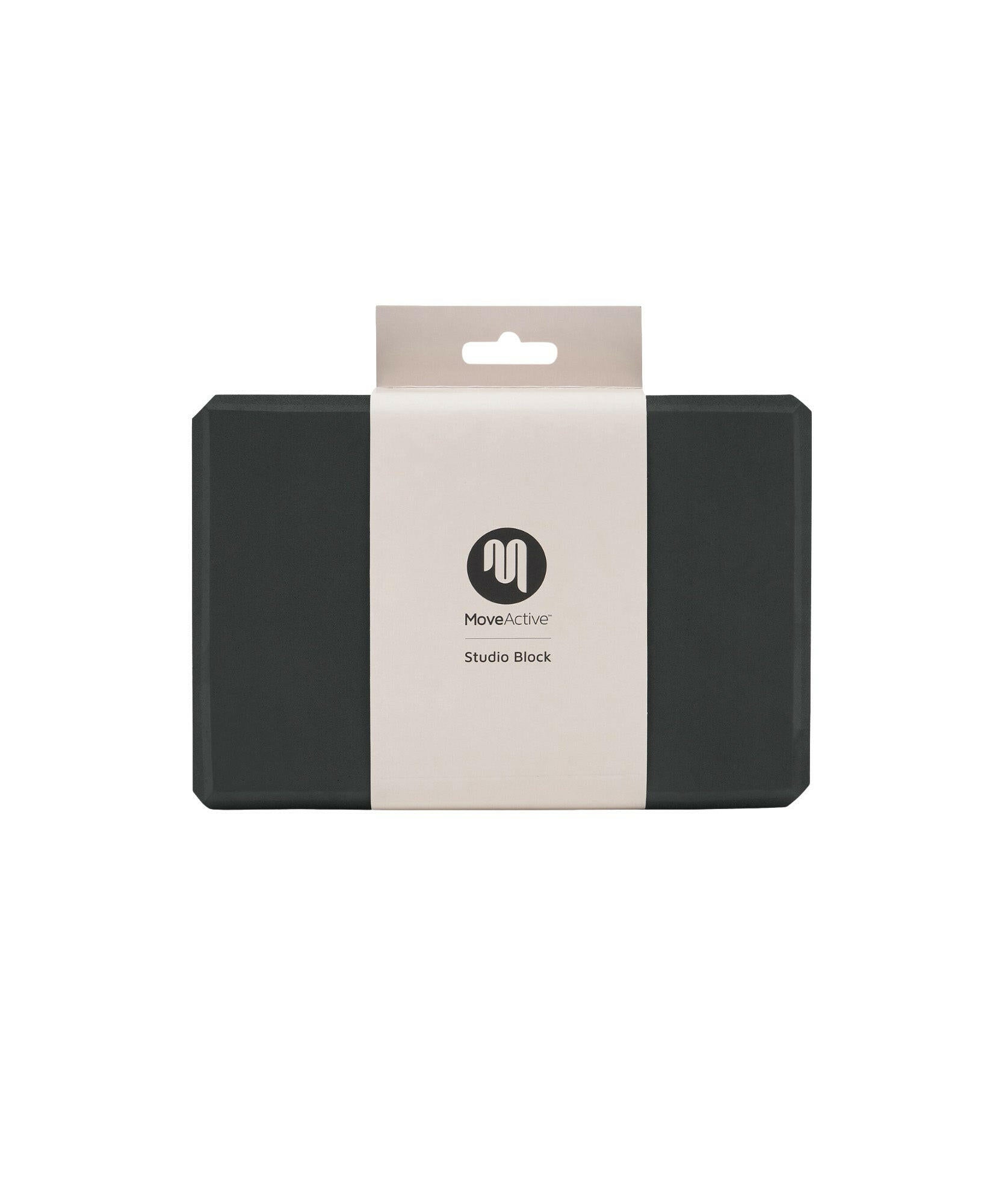 Black Yoga Block, essential yoga accessory providing firm support and stability, made of high-quality foam material, perfect for yoga enthusiasts of all levels
