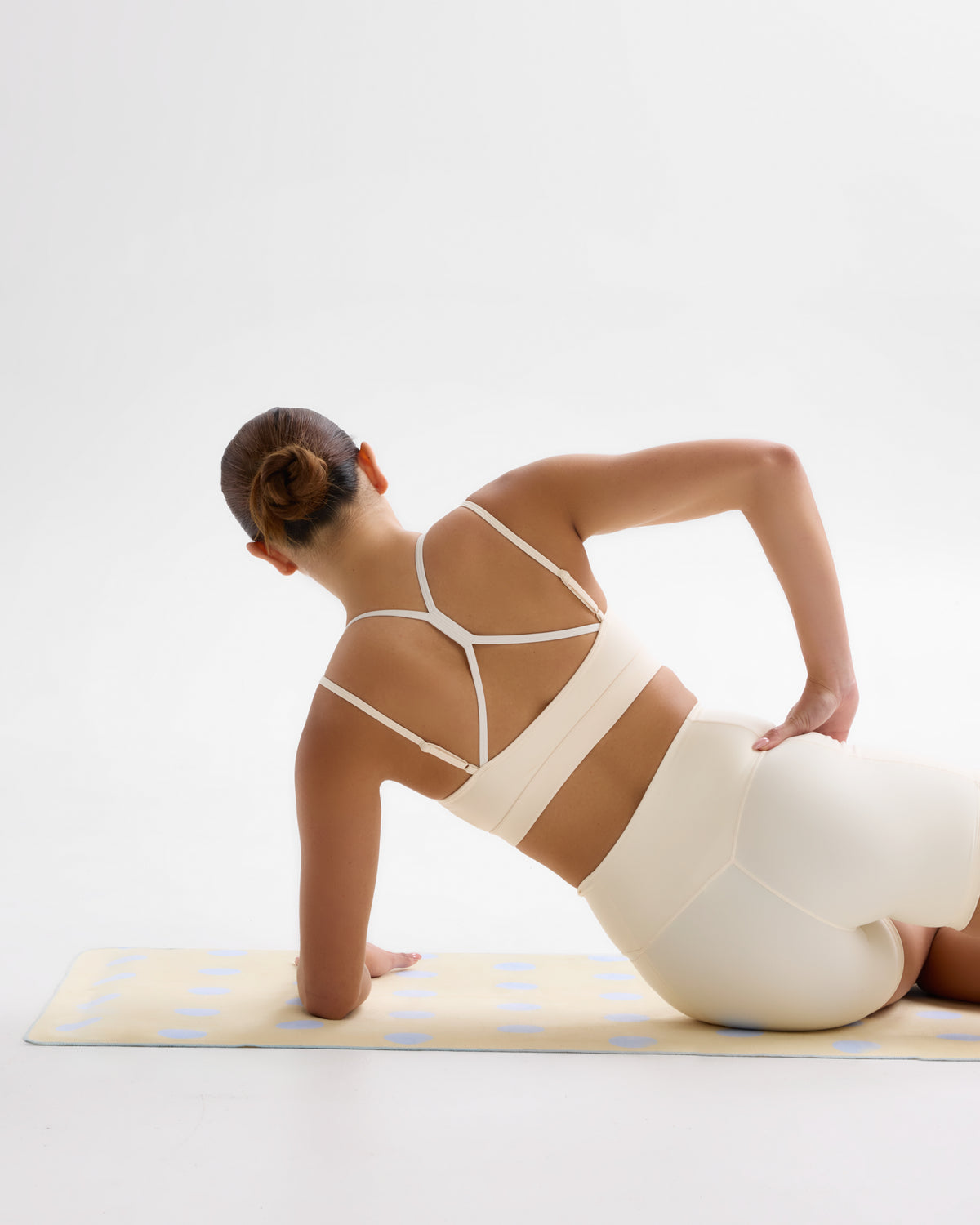 Mat Grip Towel - Polka Dot Butter + Blue