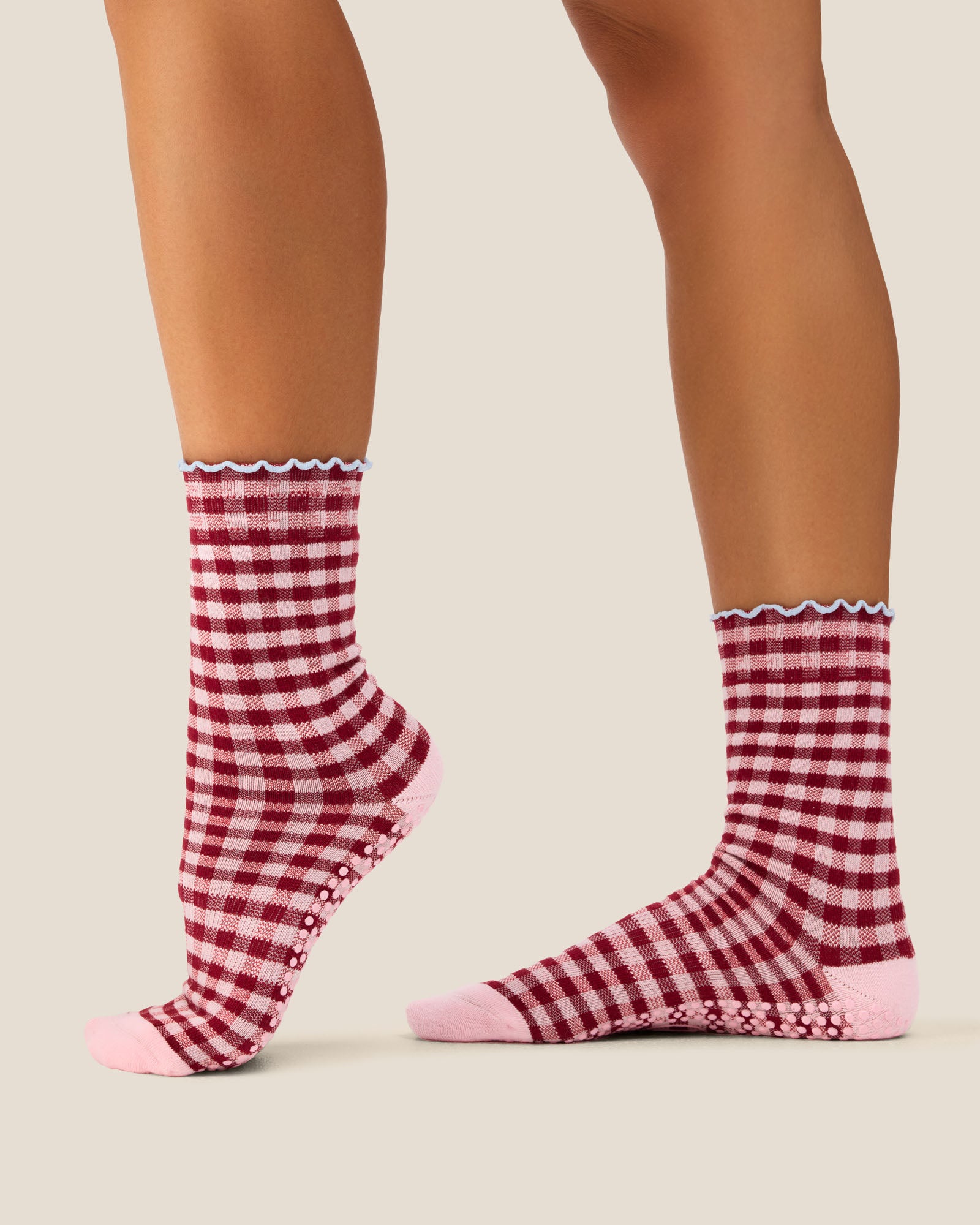 Crew Grip Socks - Picnic Check Red