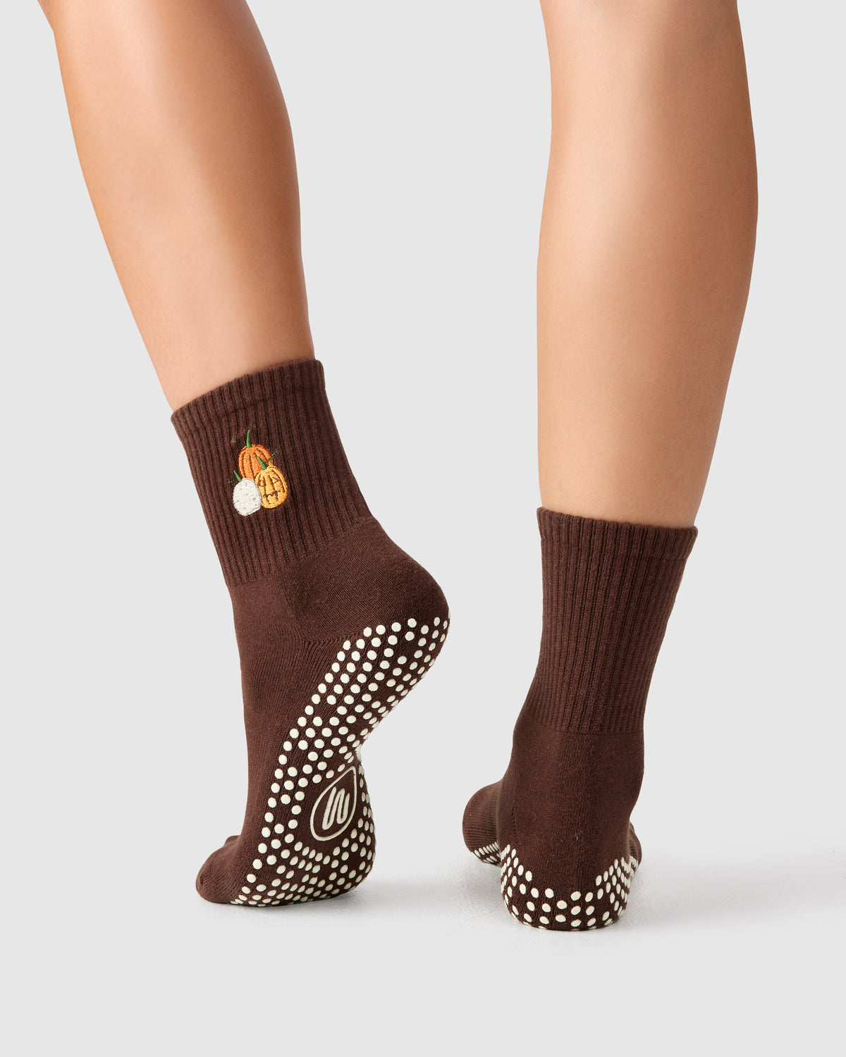 Crew Grip Socks - Pumpkin Patch Espresso