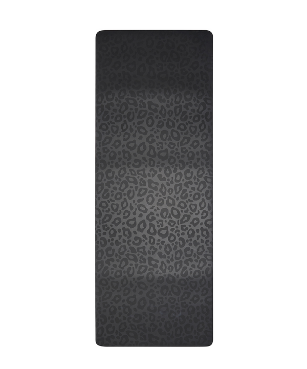Vegan Leather Studio Mat - Luxe Cheetah 6mm yoga mat for eco-conscious practitioners