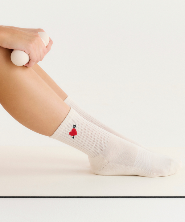 High-quality Crew Non Slip Grip Socks - Cupid for Barre Workouts