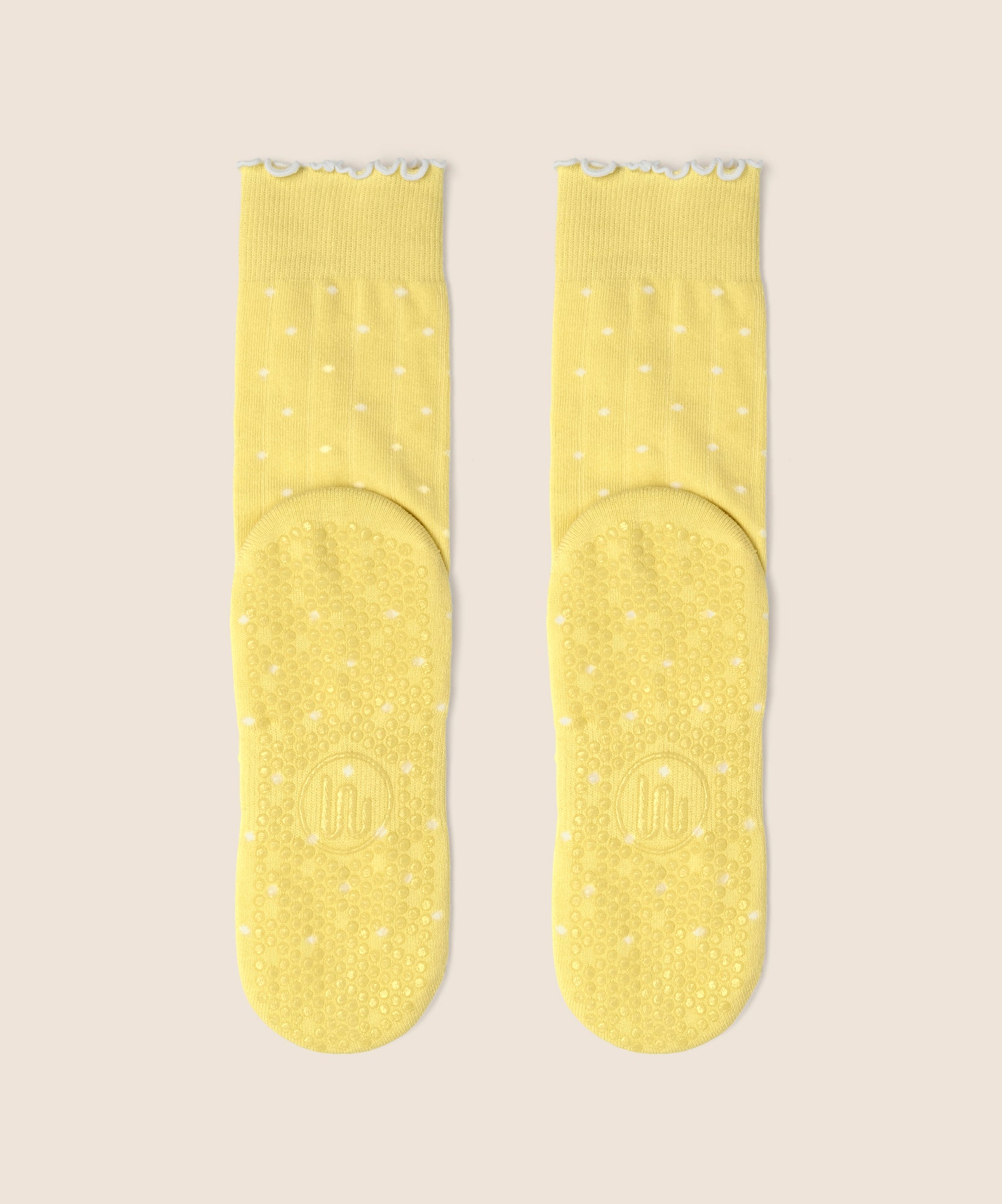 Crew Non Slip Grip Socks - Buttercream Spots