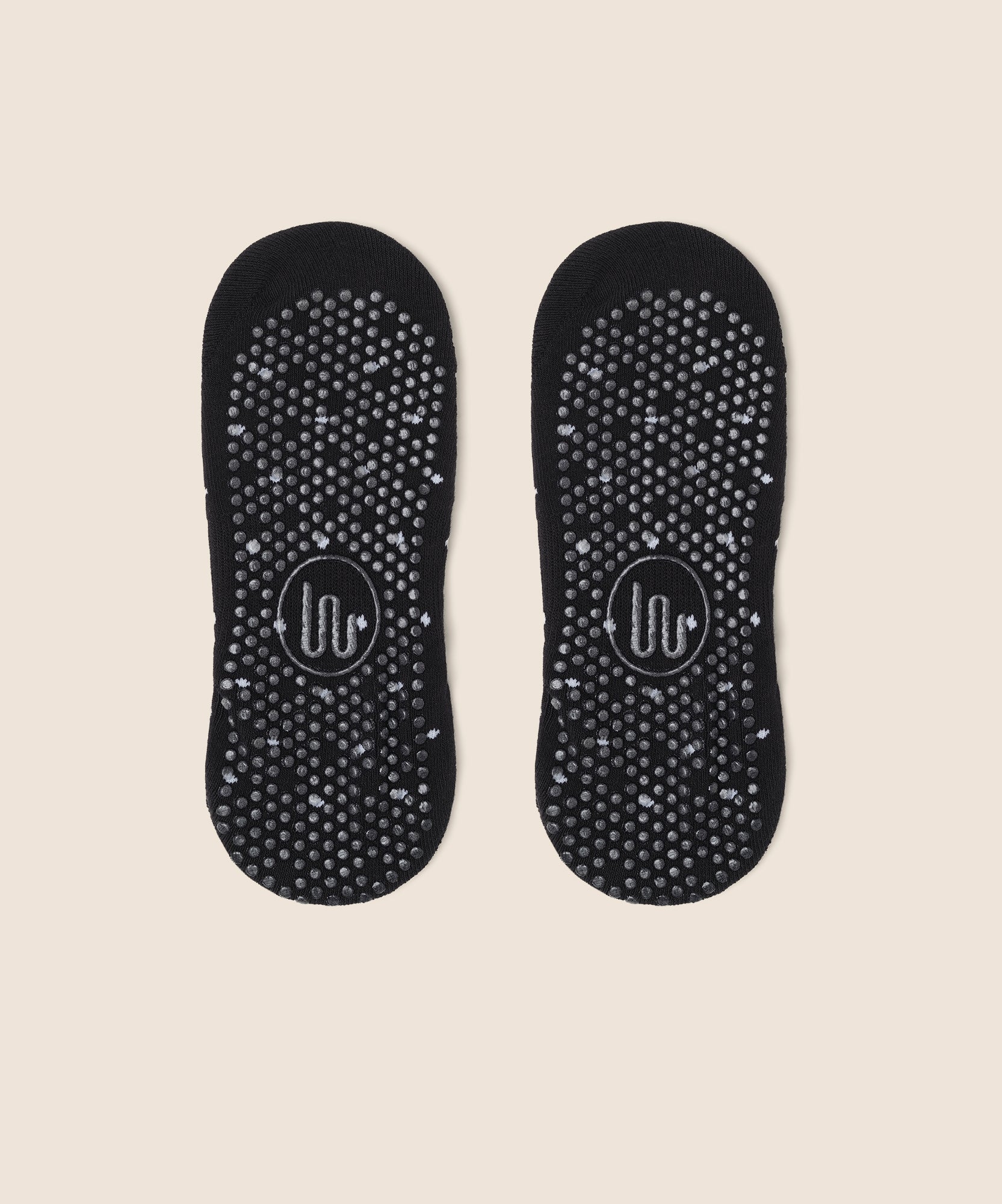 Ballet Non Slip Grip Socks - Black Polka
