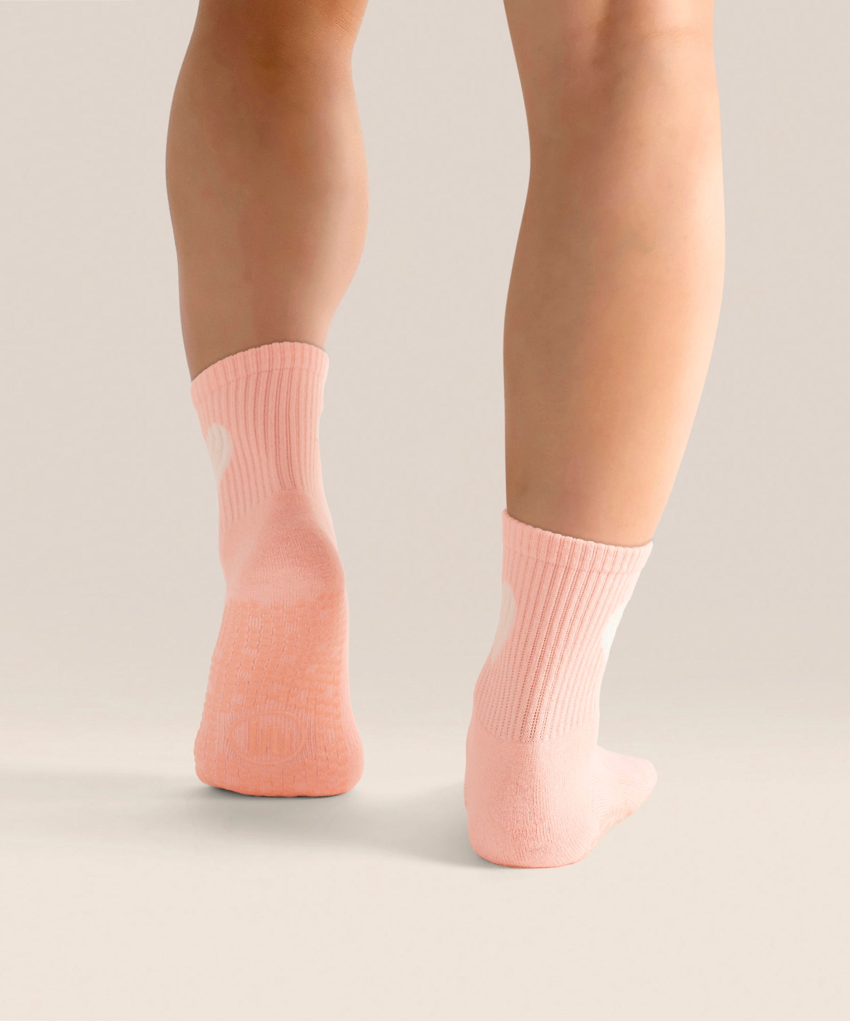 Crew Non Slip Grip Socks - Strawberry Heart
