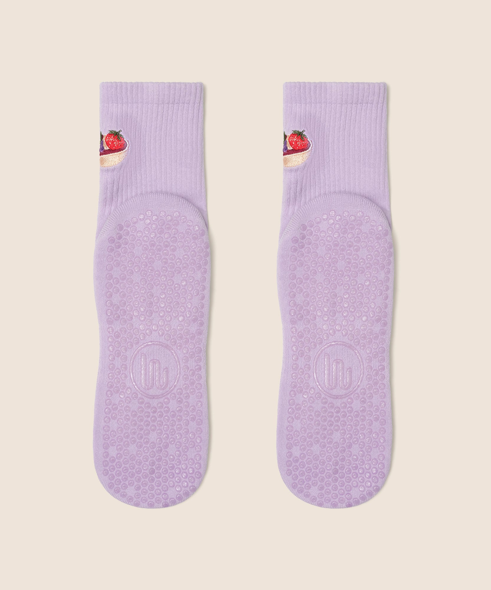 Crew Non Slip Grip Socks - Acai Bowl