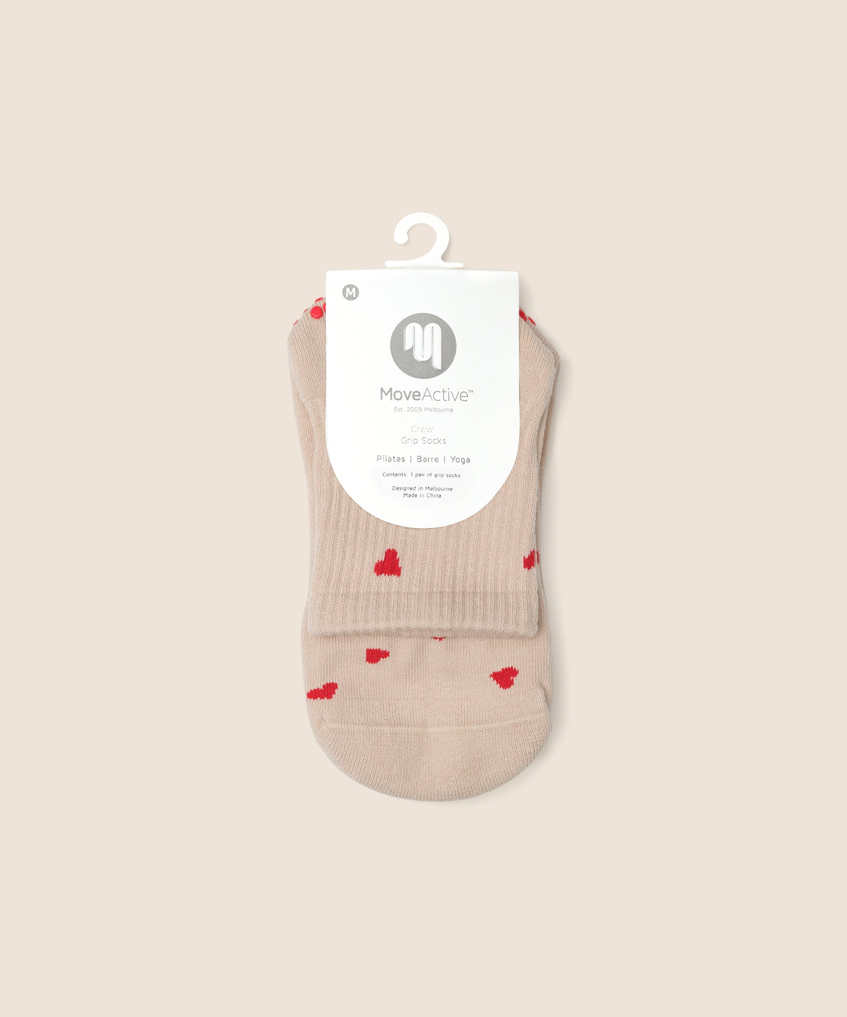 Crew Non Slip Grip Socks - Love Me