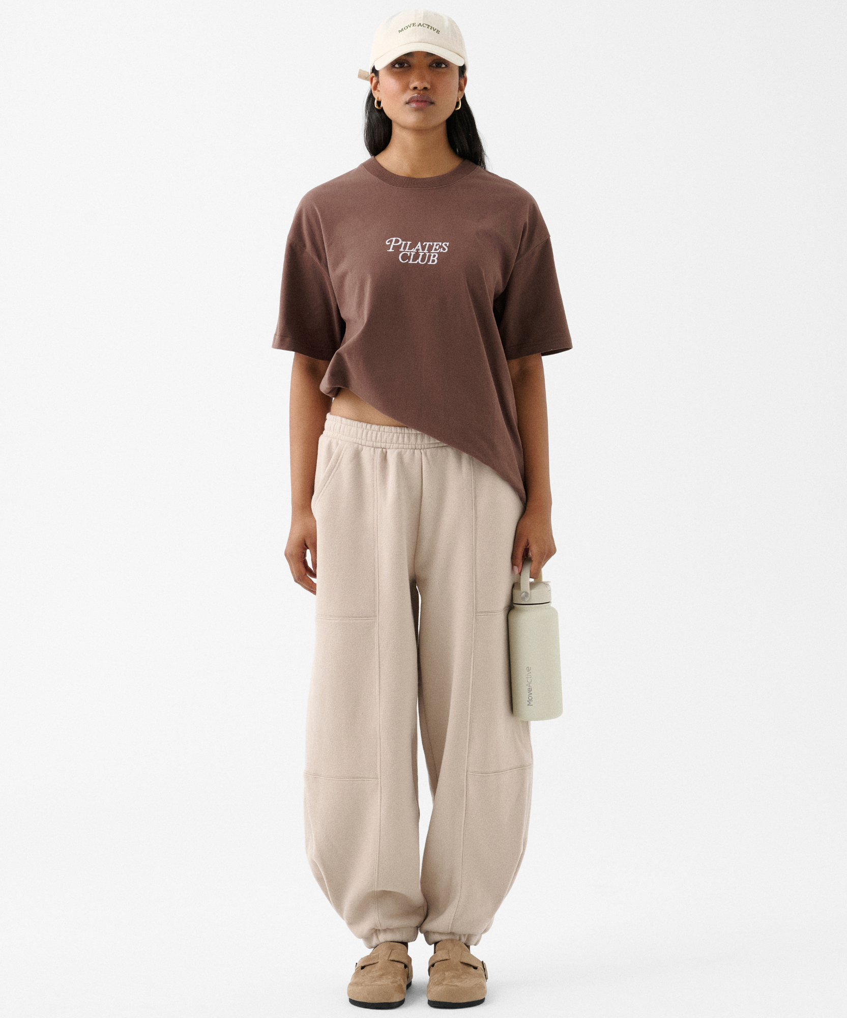 Pilates Club Tee - Brown