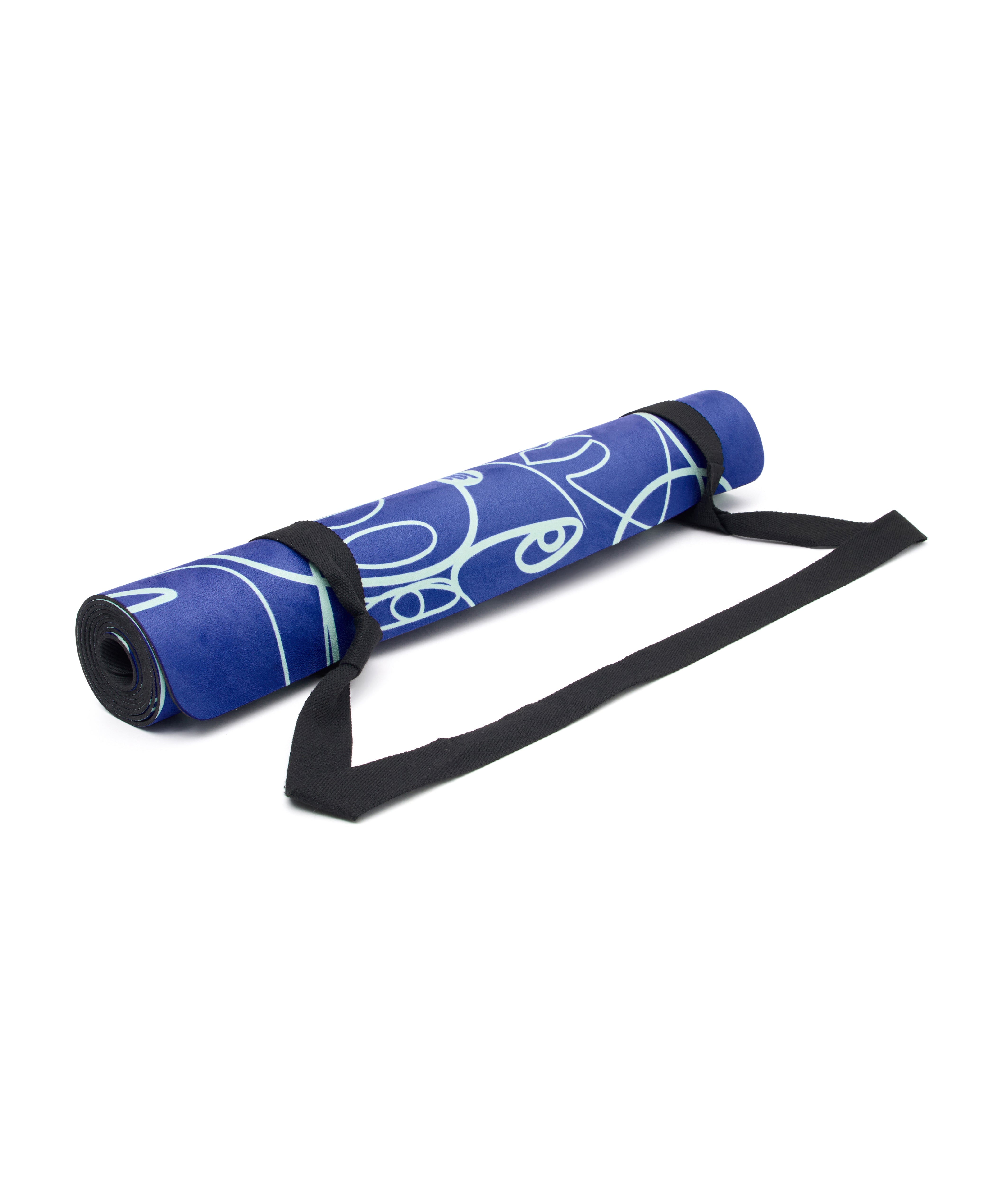 Luxe Recycled Yoga Mat - Azure Abstract.