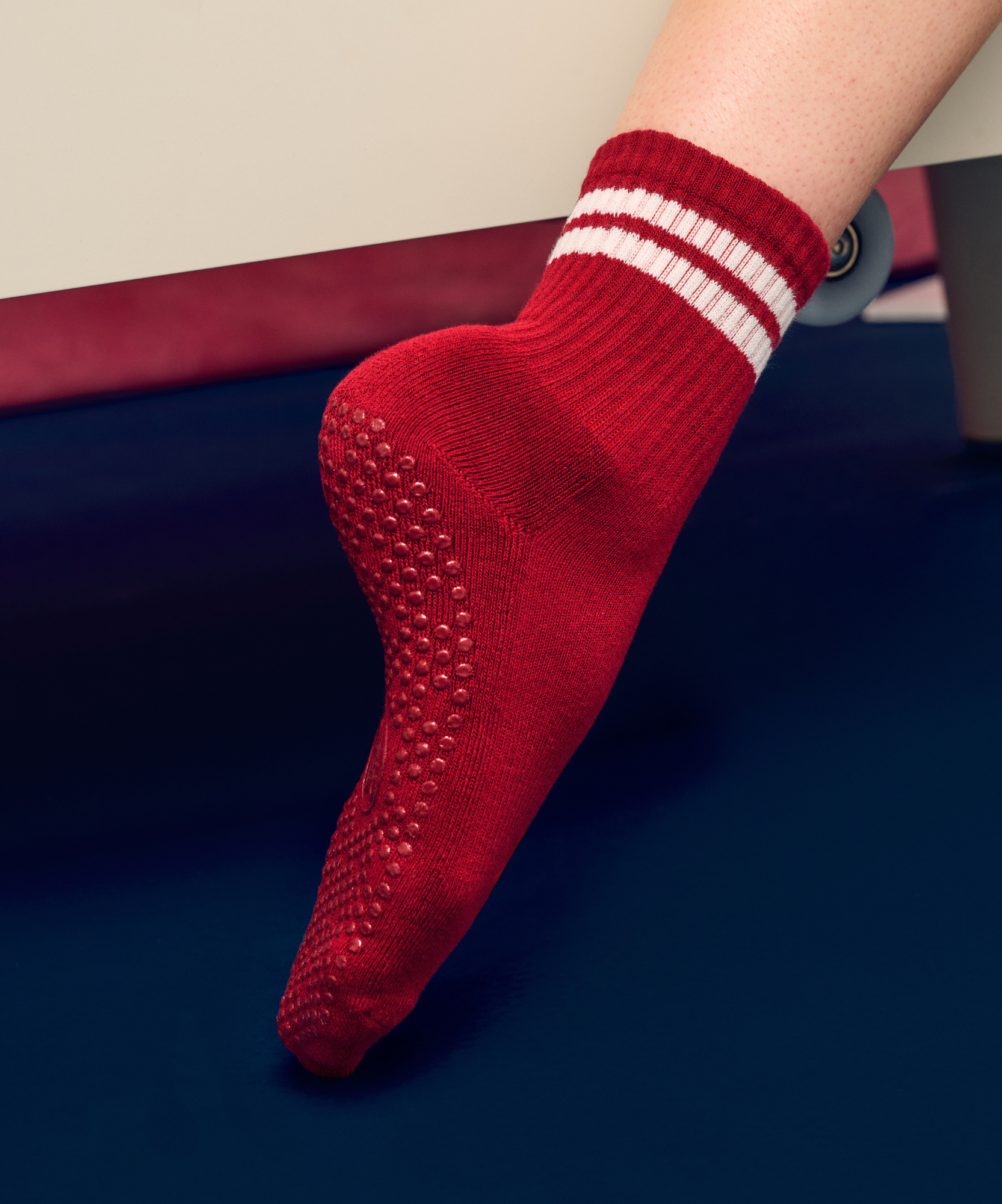 Crew Non Slip Grip Socks - Crimson Dream