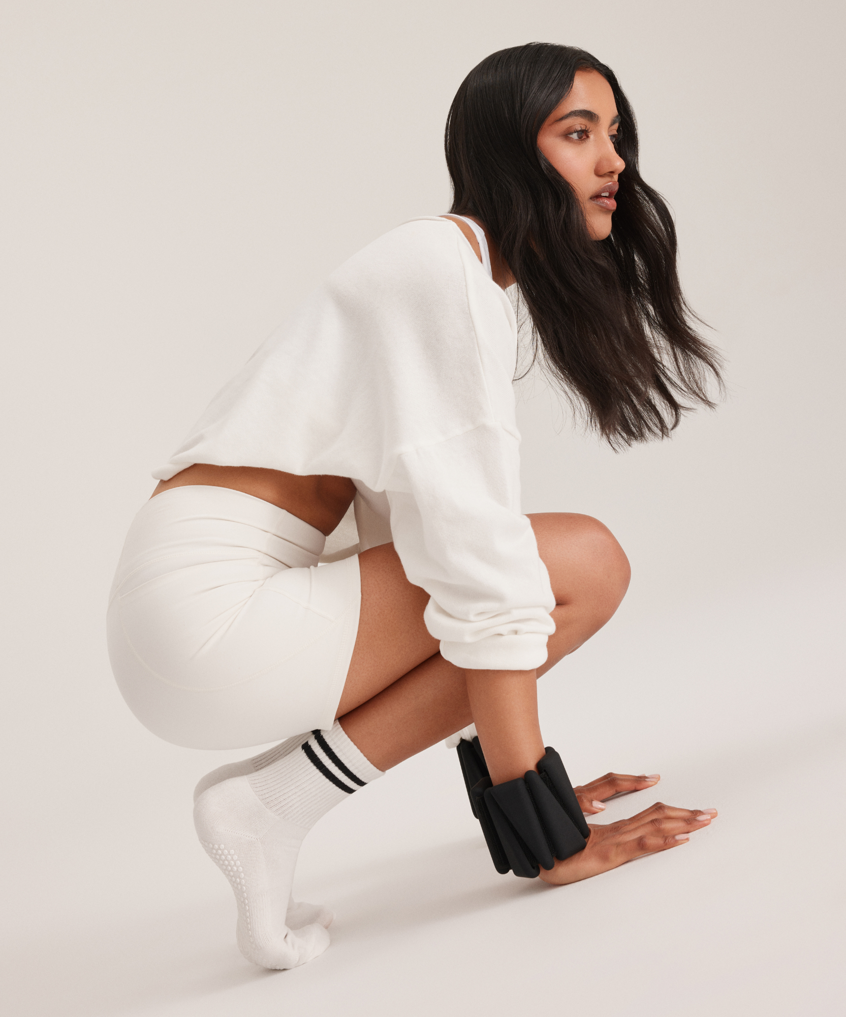 Crew Grip Socks - Sporty Stripe Ivory