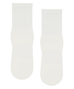 Crew Non Slip Grip Socks in Ivory, perfect for yoga and pilates