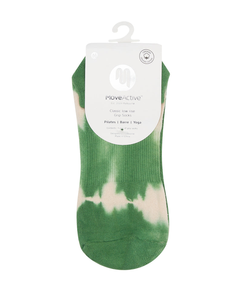 Classic Low Rise Grip Socks - Forest Tie-Dye