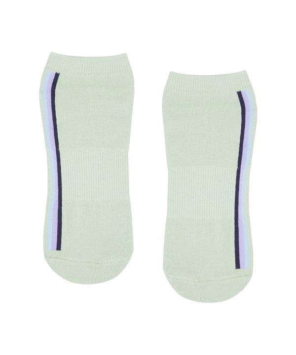 Classic Low Rise Grip Socks - Stellar Stripes Mint