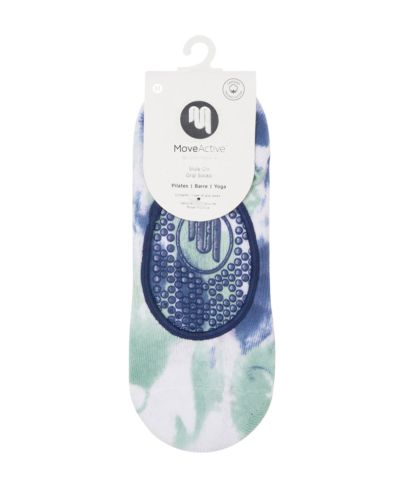 Slide On Non Slip Grip Socks - Nova Tie-Dye