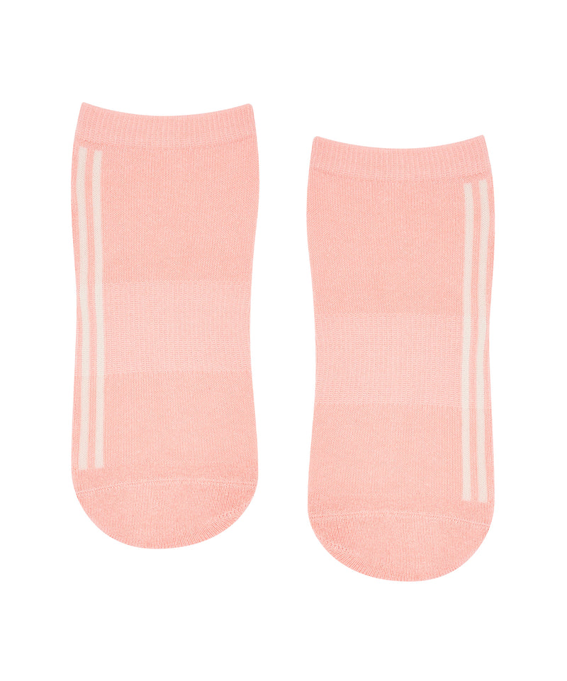 Classic Low Rise Grip Socks - Guava Stripes