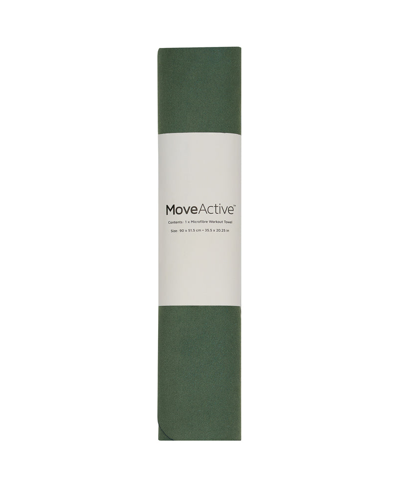 Soft and luxurious forest green workout towel for gym and yoga use