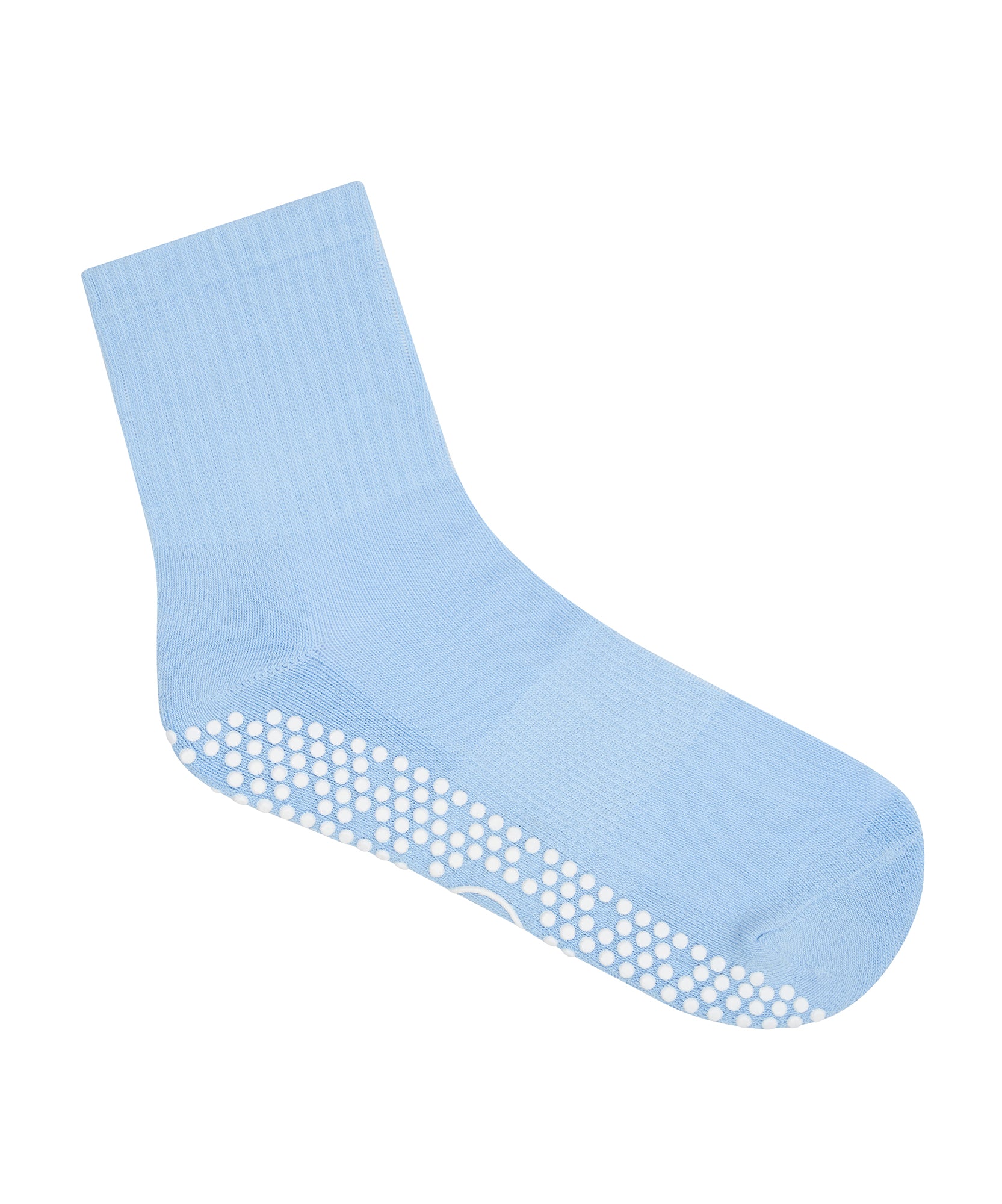 Crew Non Slip Grip Socks - Powder Blue.