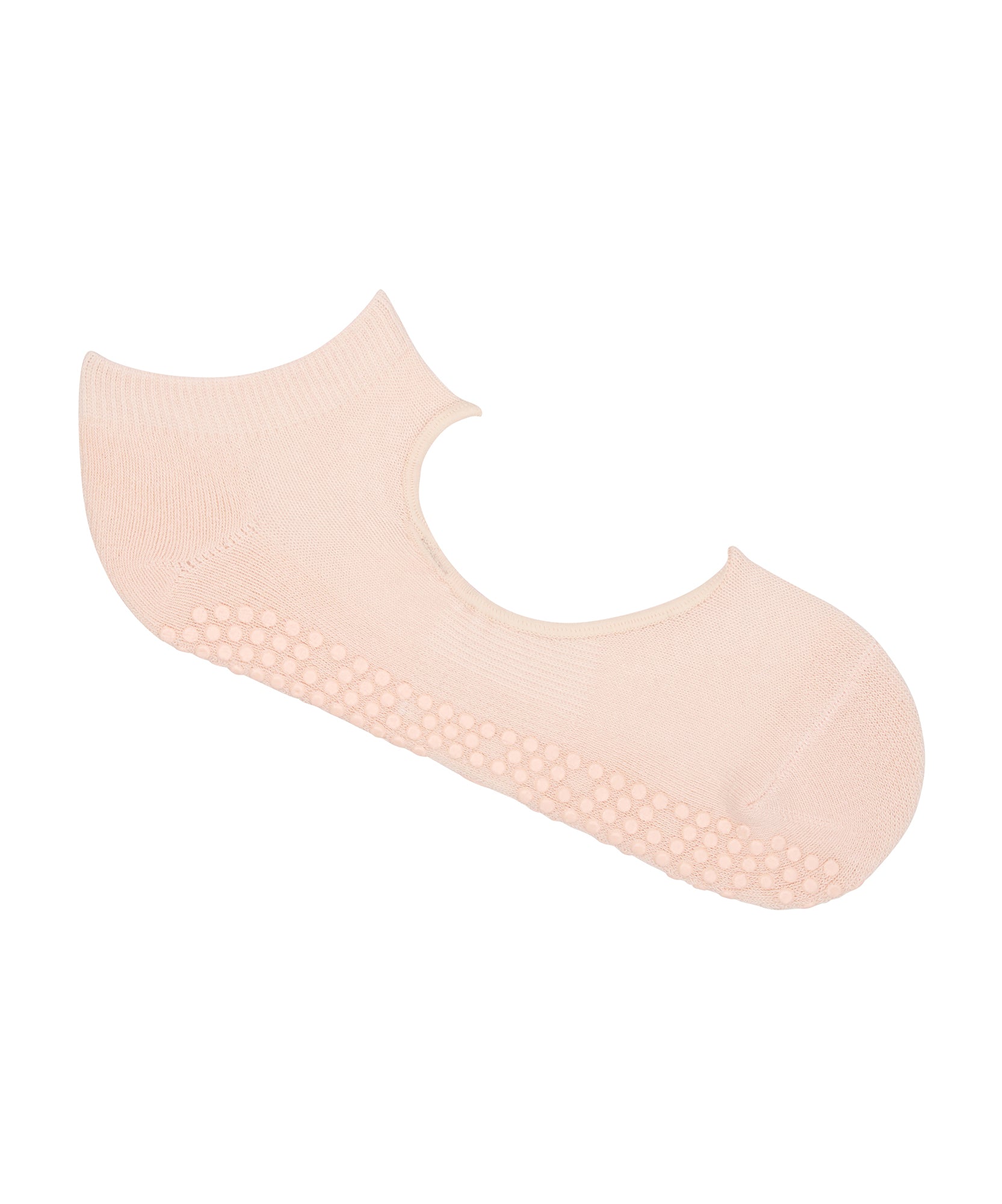 Slide On Non Slip Grip Socks - Soft Pink.